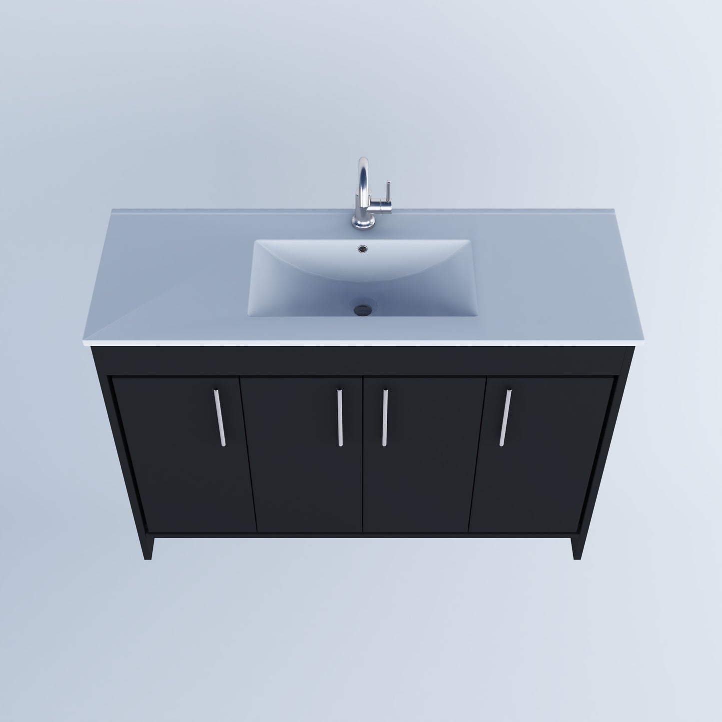 Villa 48" Bathroom Vanity with Ceramic integrated counter top