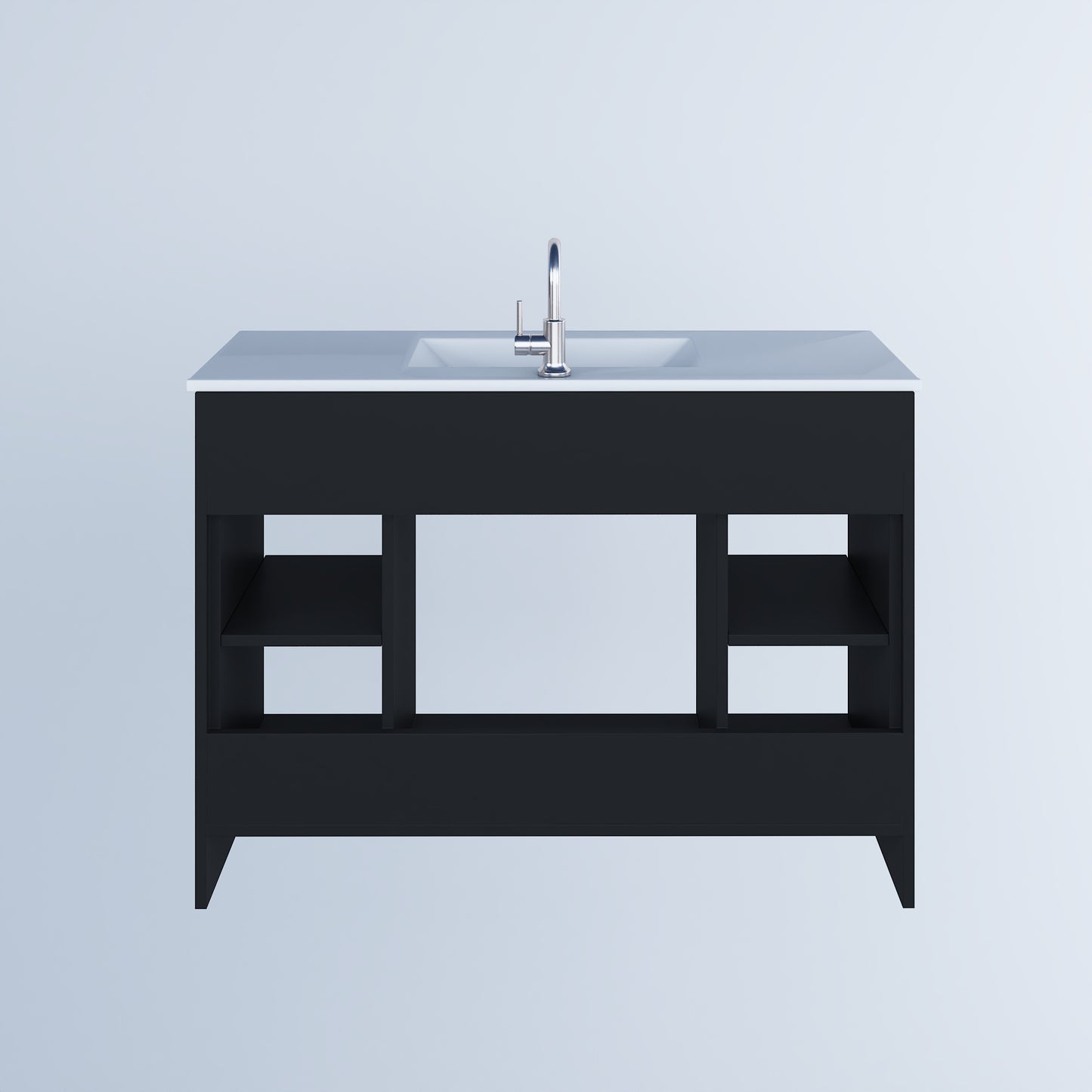 Villa 48" Bathroom Vanity with Ceramic integrated counter top