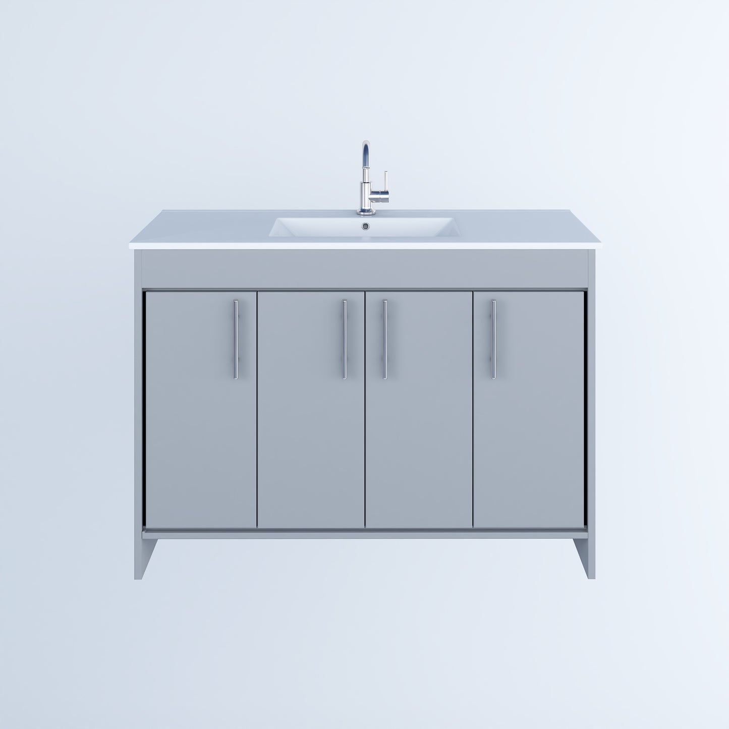 Villa 48" Bathroom Vanity with Ceramic integrated counter top