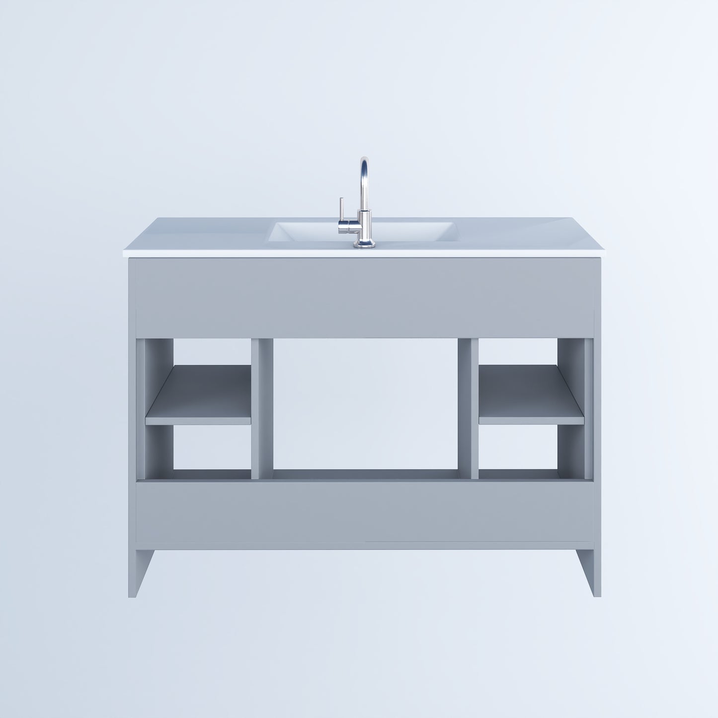 Villa 48" Bathroom Vanity with Ceramic integrated counter top