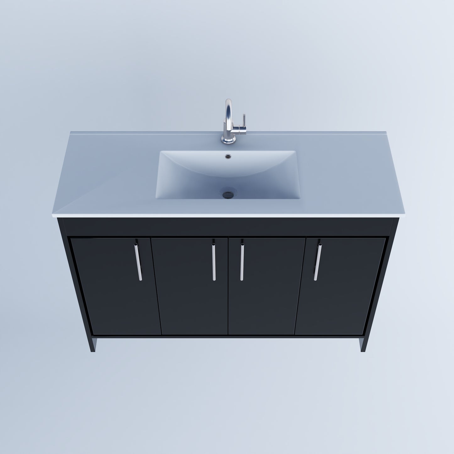 Villa 48" Bathroom Vanity with Ceramic integrated counter top