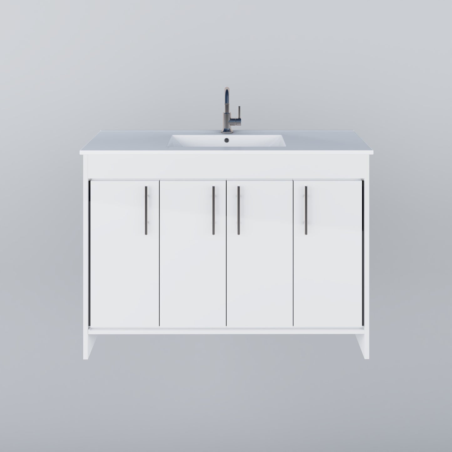 Villa 48" Bathroom Vanity with Ceramic integrated counter top