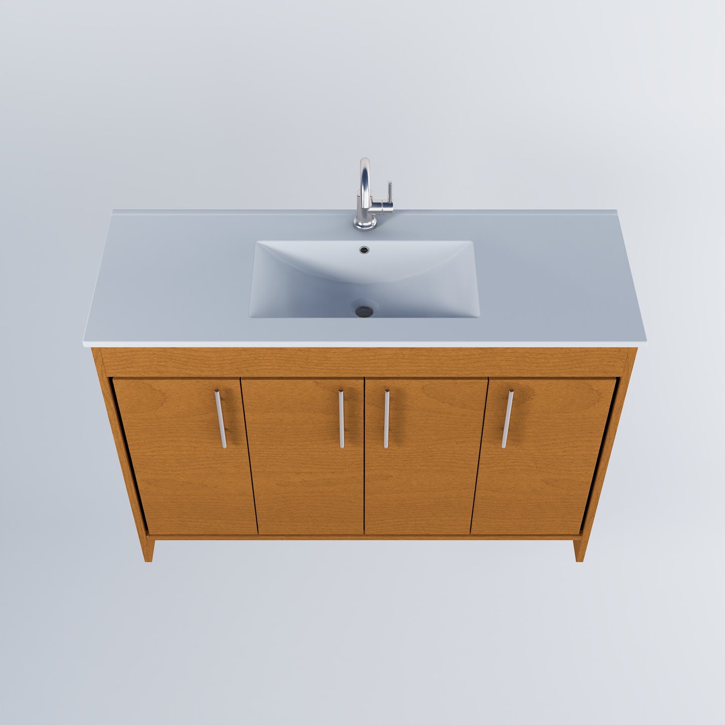 Villa 48" Bathroom Vanity with Ceramic integrated counter top