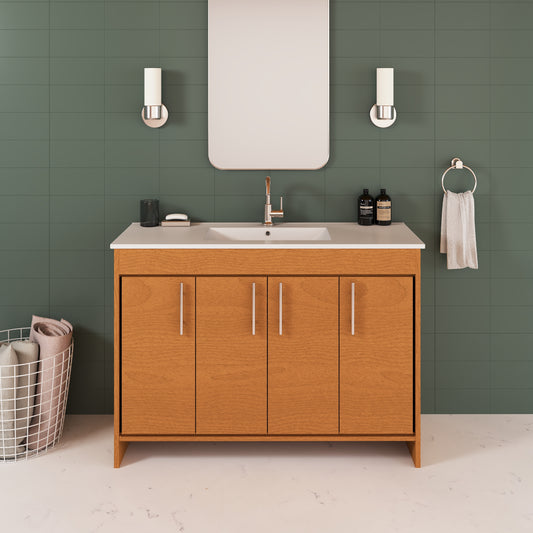 Villa 48" Bathroom Vanity with Ceramic integrated counter top