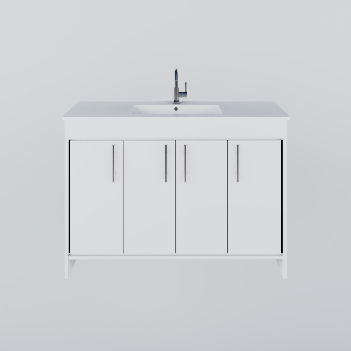 Villa 48" Bathroom Vanity with Ceramic integrated counter top