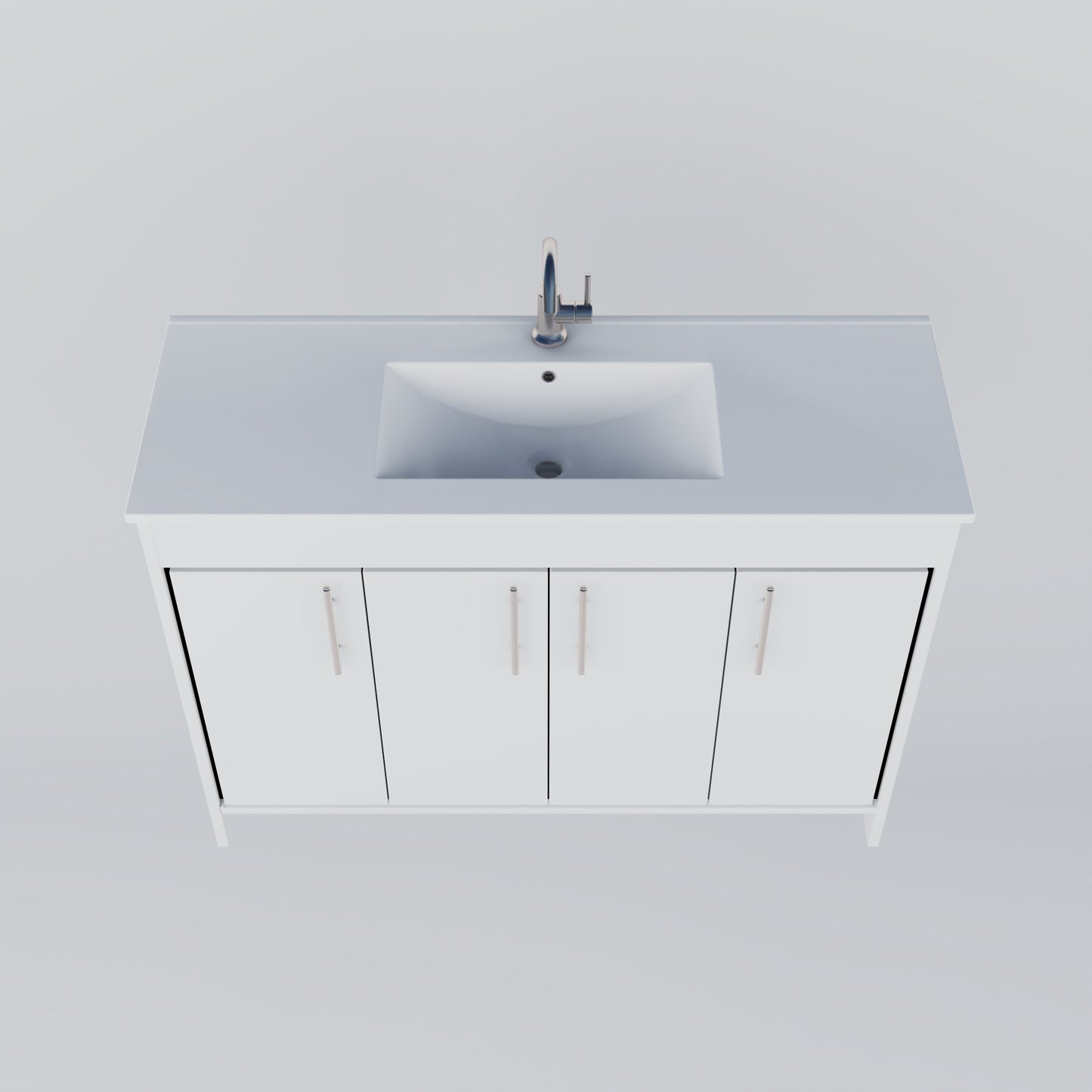 Villa 48" Bathroom Vanity with Ceramic integrated counter top