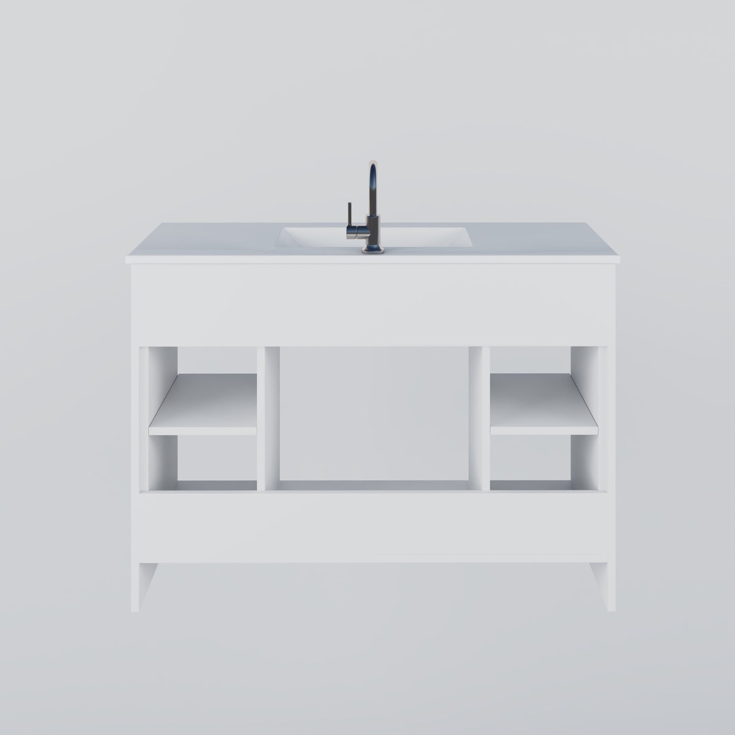 Villa 48" Bathroom Vanity with Ceramic integrated counter top