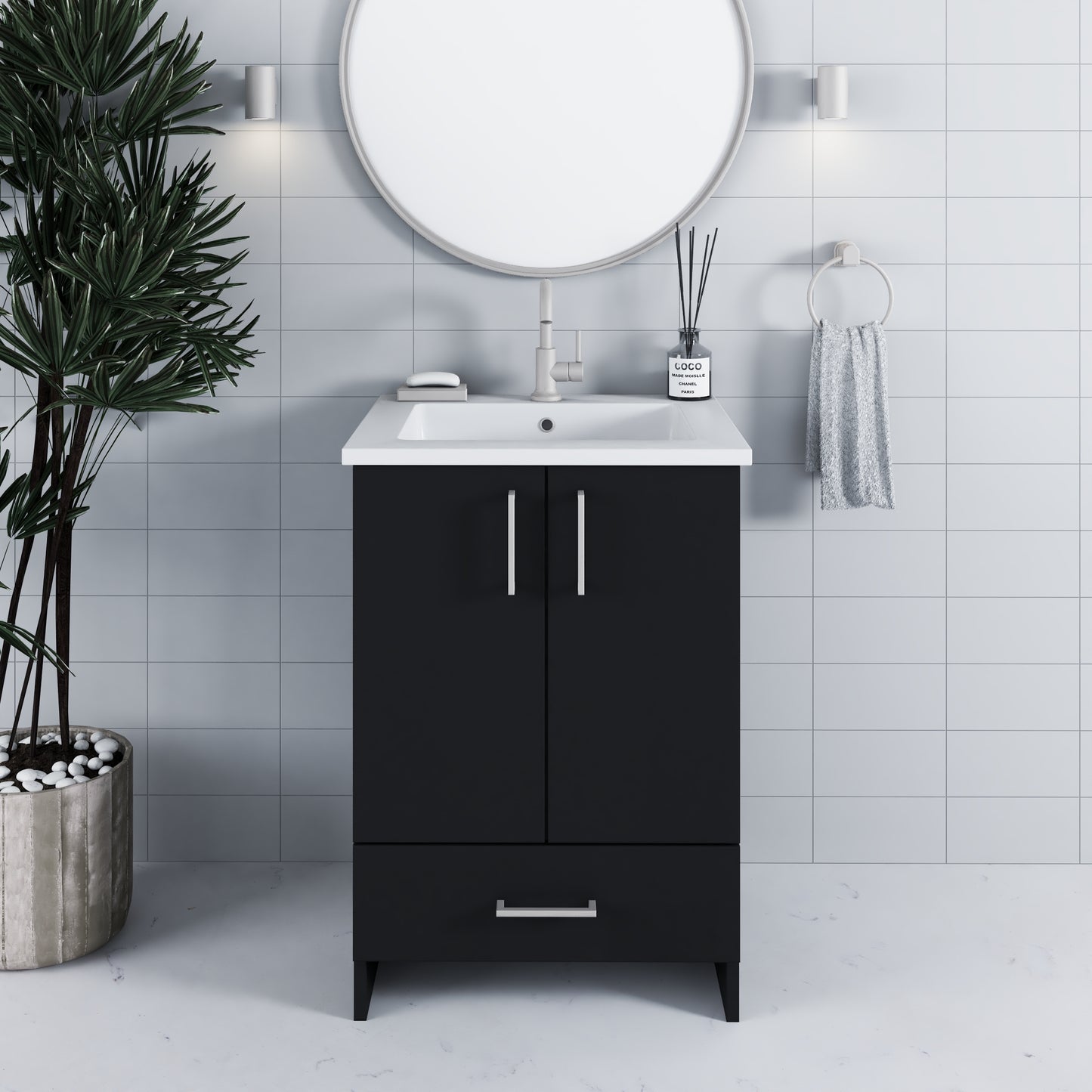 Zuma 24" Bathroom Vanity with integrated counter top