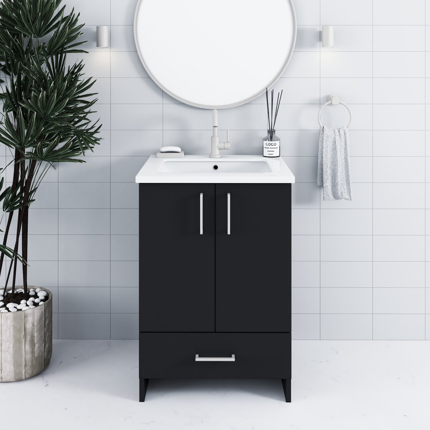 Zuma 24" Bathroom Vanity with integrated counter top