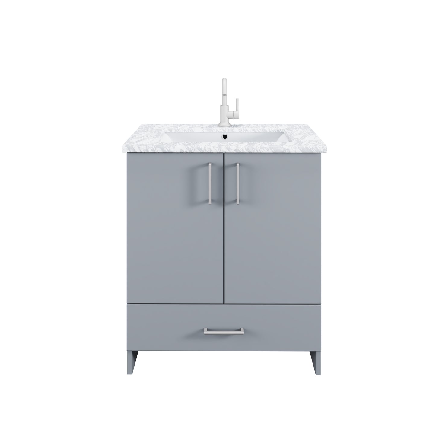 Zuma 30" Bathroom Vanity with integrated counter top
