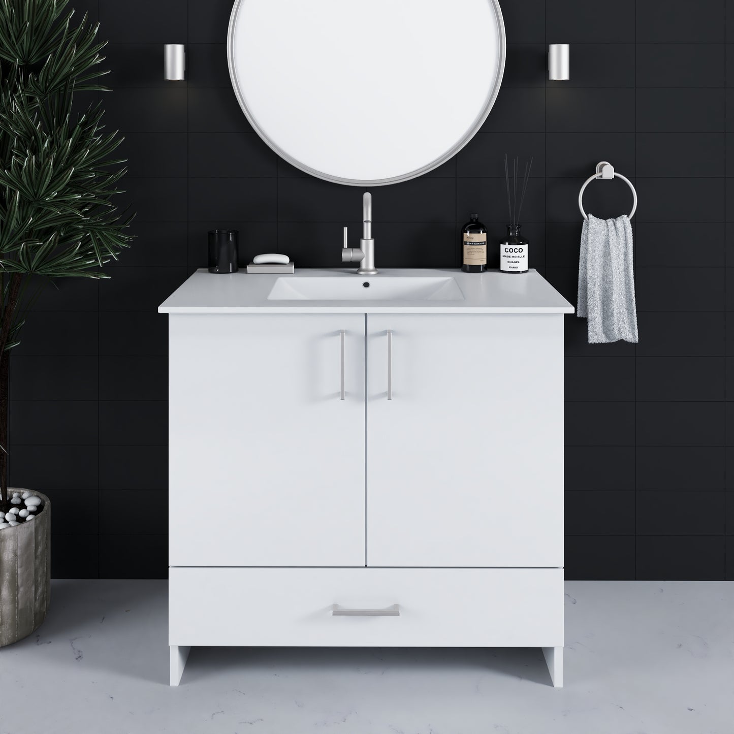 Zuma 36" Bathroom Vanity with integrated counter top