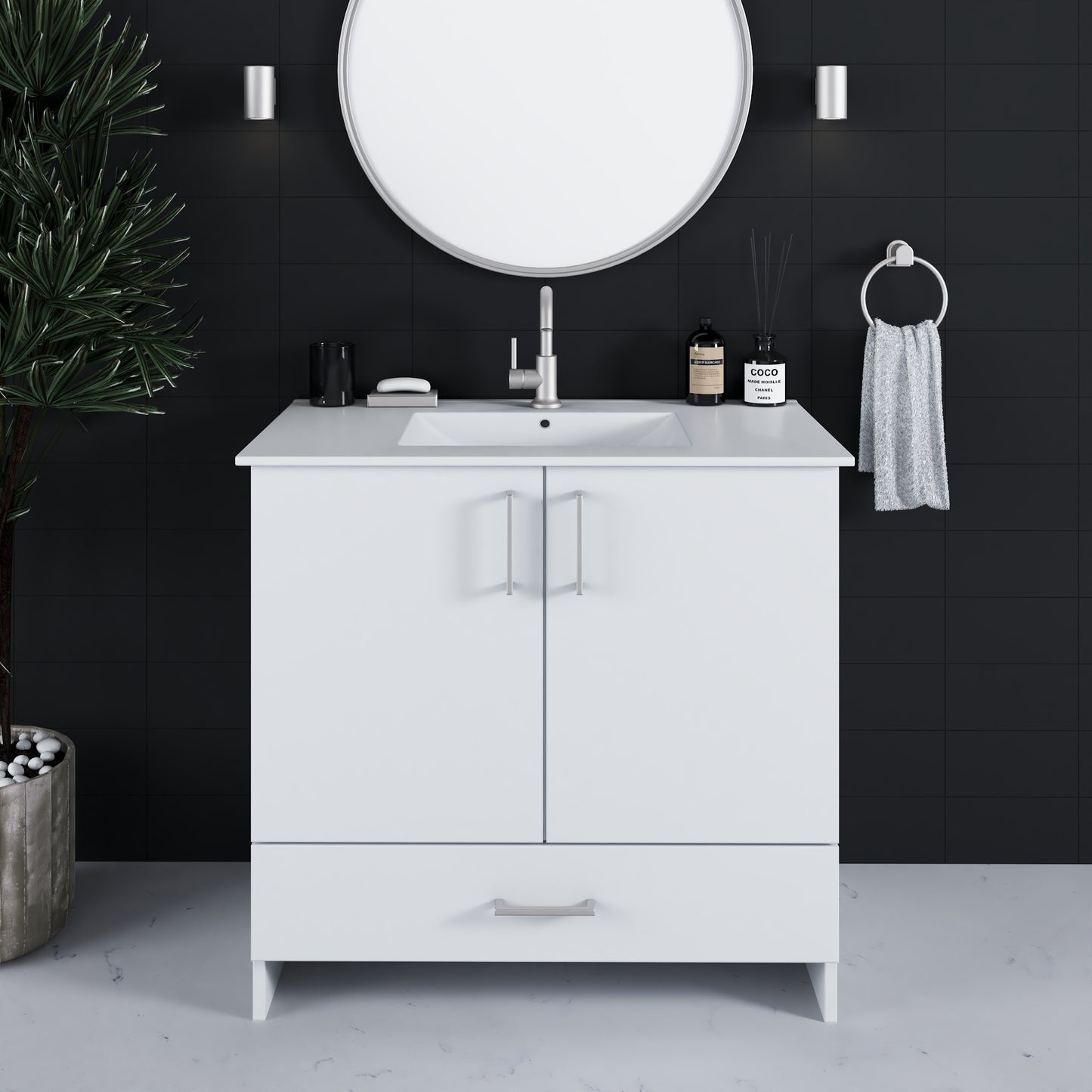 Zuma 36" Bathroom Vanity with integrated counter top