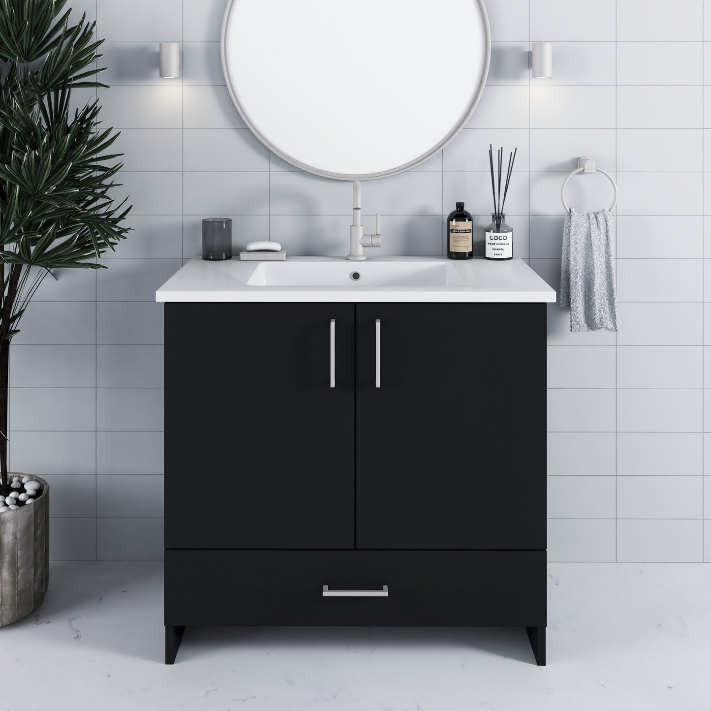 Zuma 36" Bathroom Vanity with integrated counter top