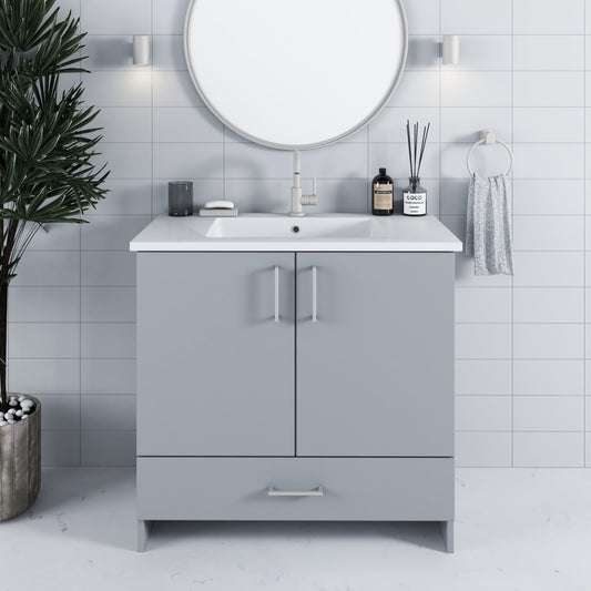 Zuma 36" Bathroom Vanity with integrated counter top