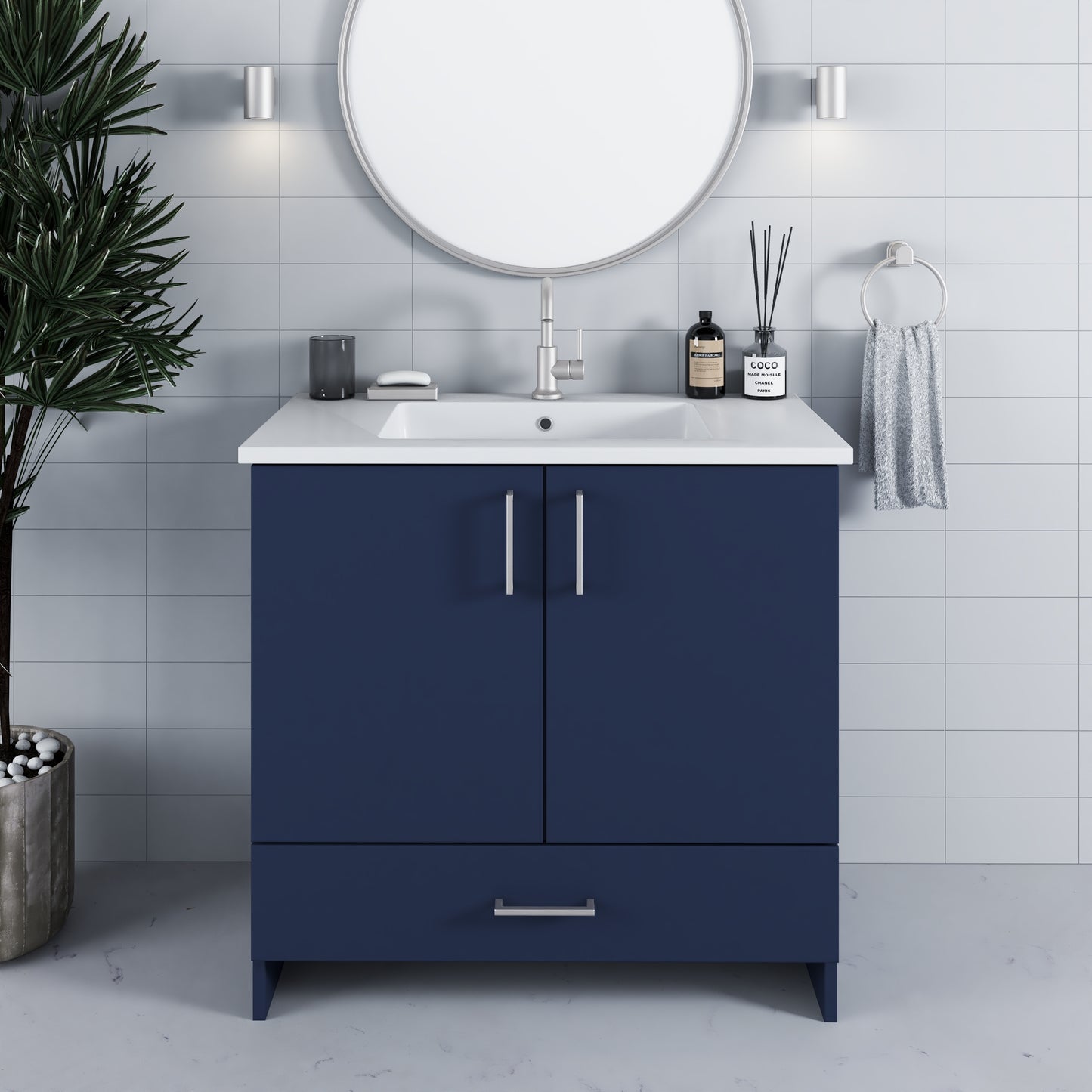 Zuma 36" Bathroom Vanity with integrated counter top