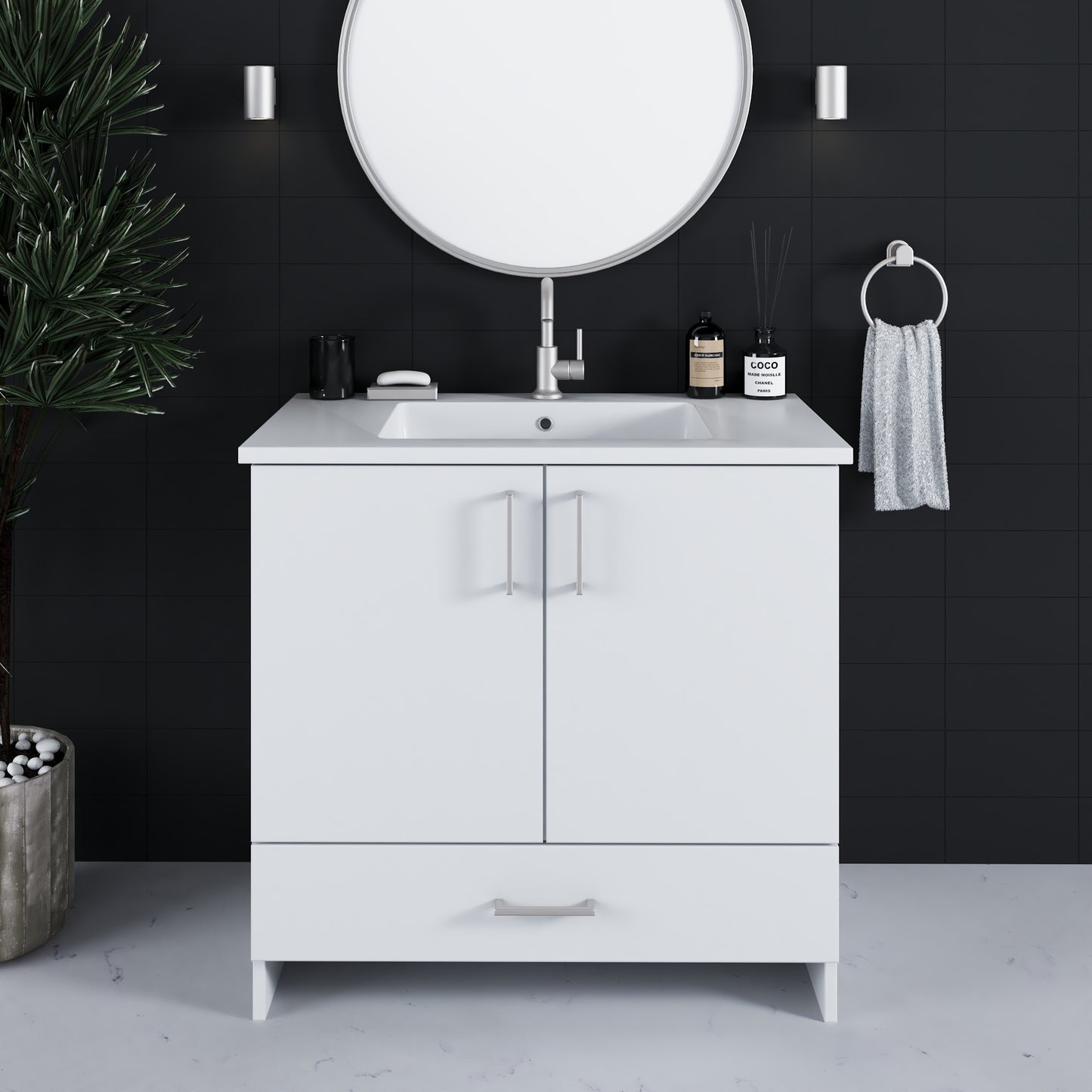 Zuma 36" Bathroom Vanity with integrated counter top