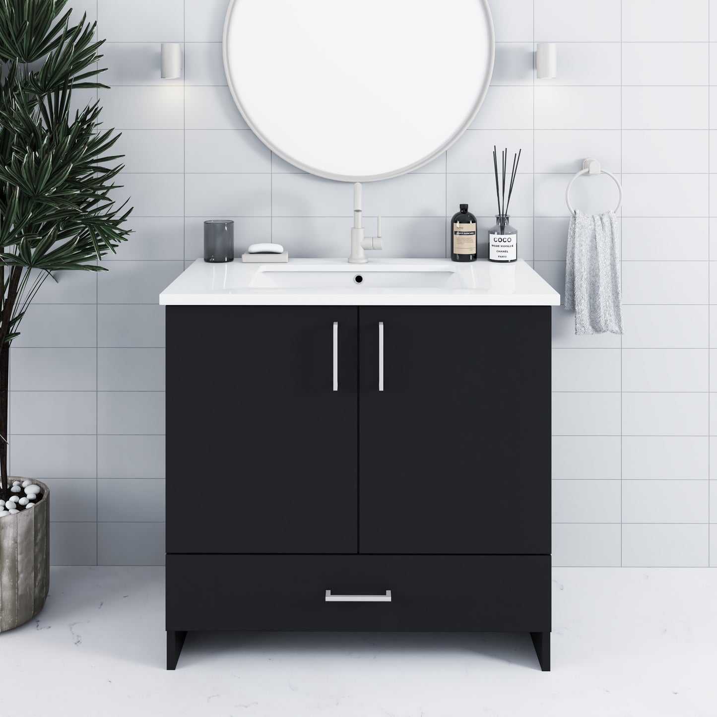 Zuma 36" Bathroom Vanity with integrated counter top