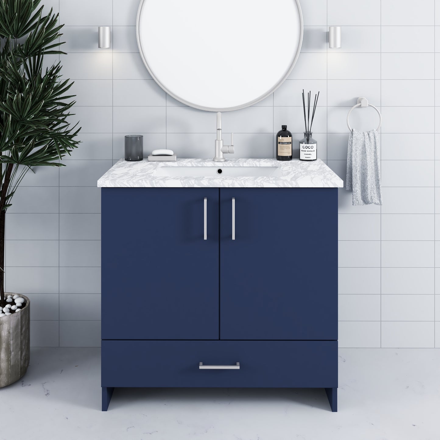 Zuma 36" Bathroom Vanity with integrated counter top