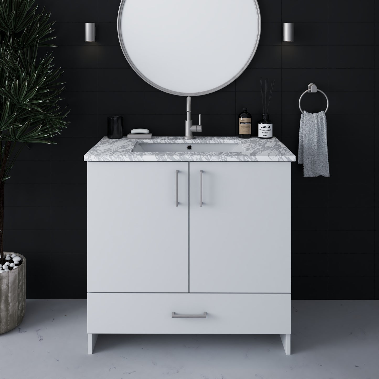Zuma 36" Bathroom Vanity with integrated counter top