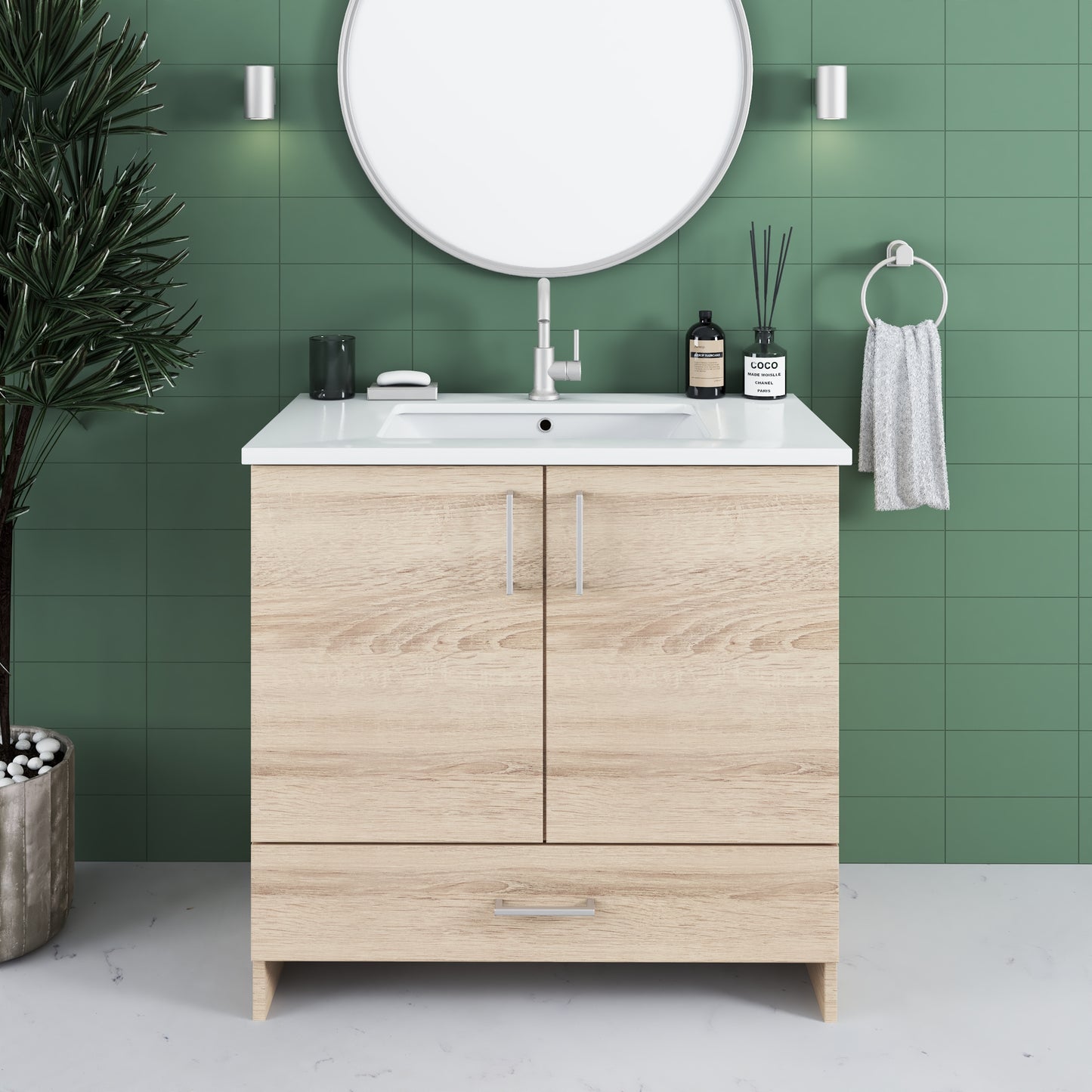 Zuma 36" Bathroom Vanity with integrated counter top