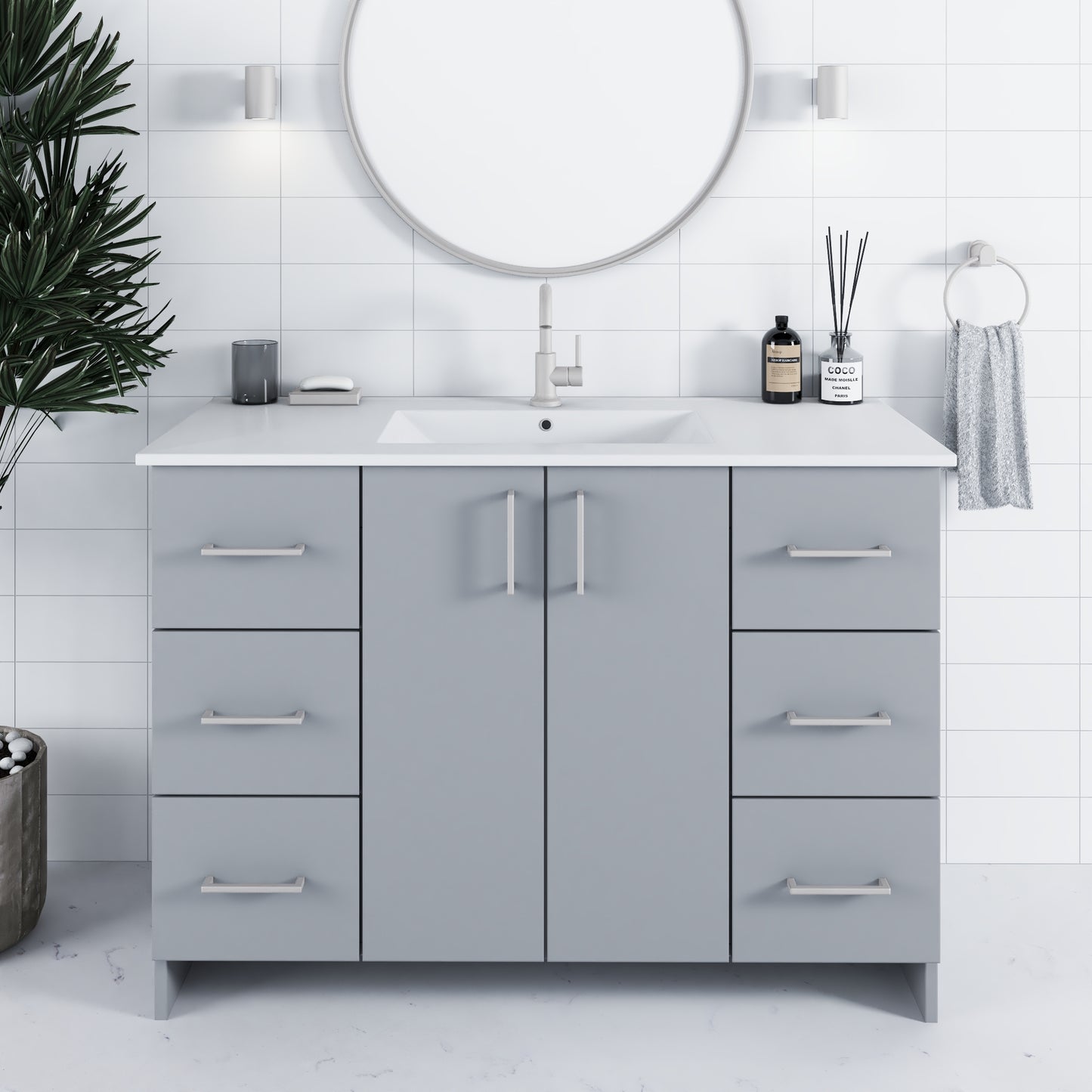 Zuma 48" Bathroom Vanity with integrated counter top