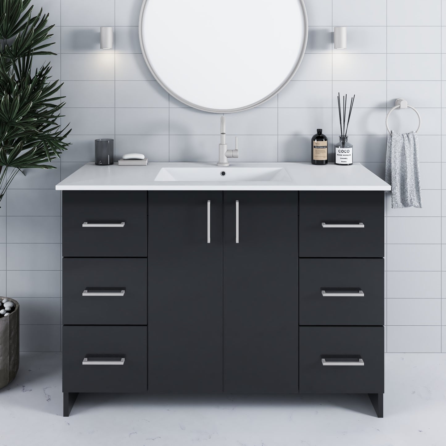 Zuma 48" Bathroom Vanity with integrated counter top