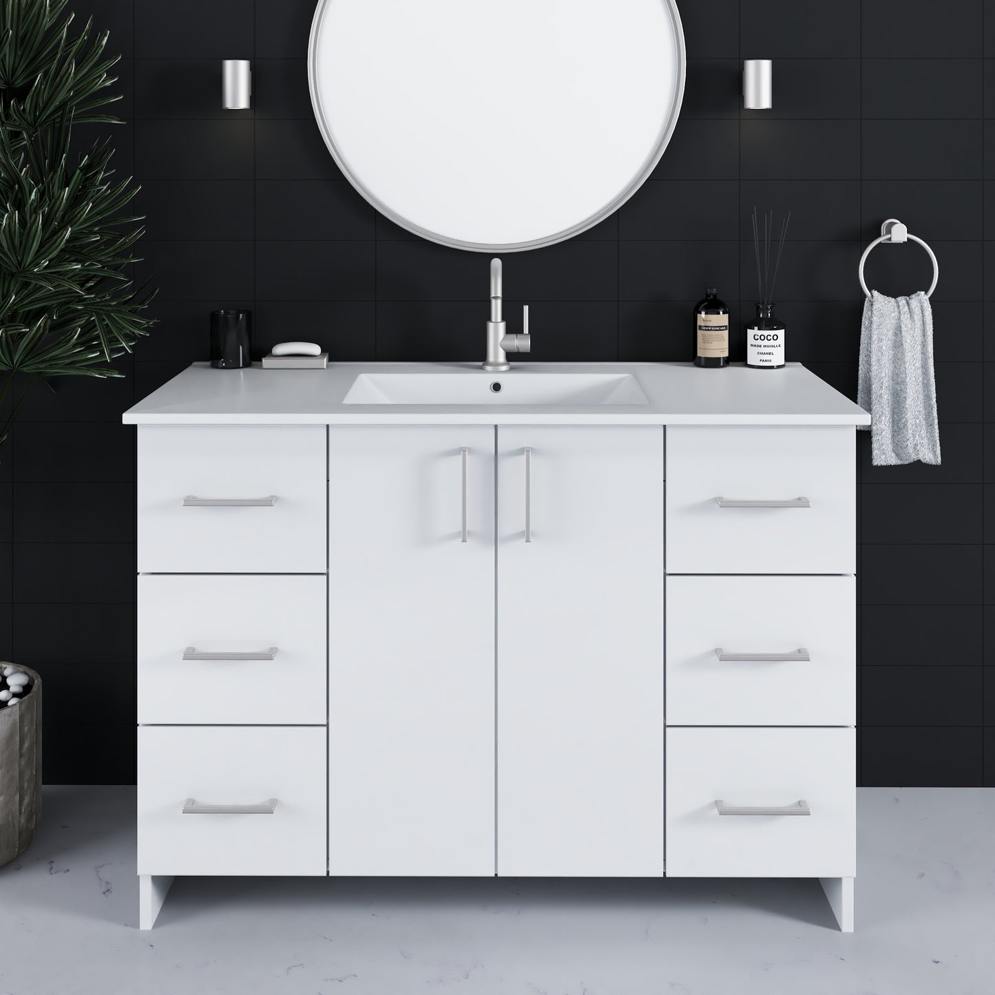Zuma 48" Bathroom Vanity with integrated counter top