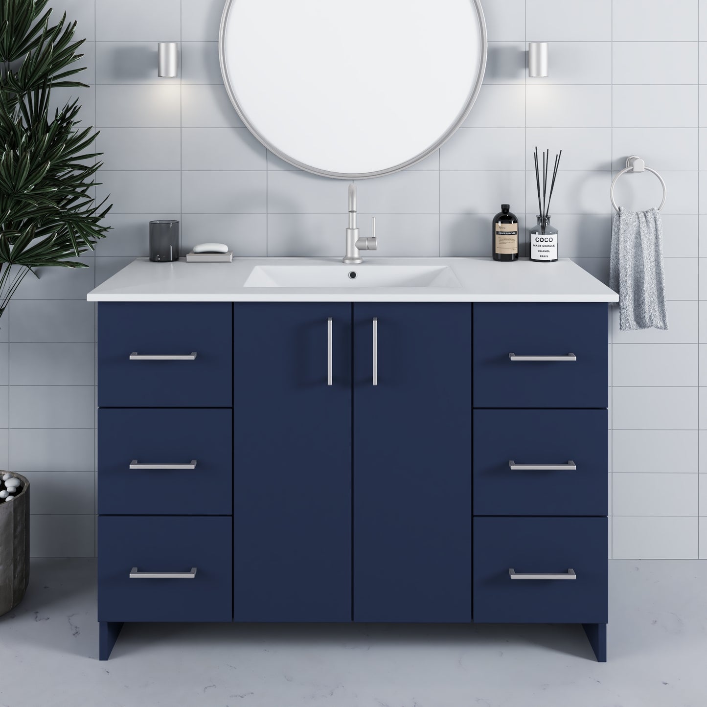Zuma 48" Bathroom Vanity with integrated counter top