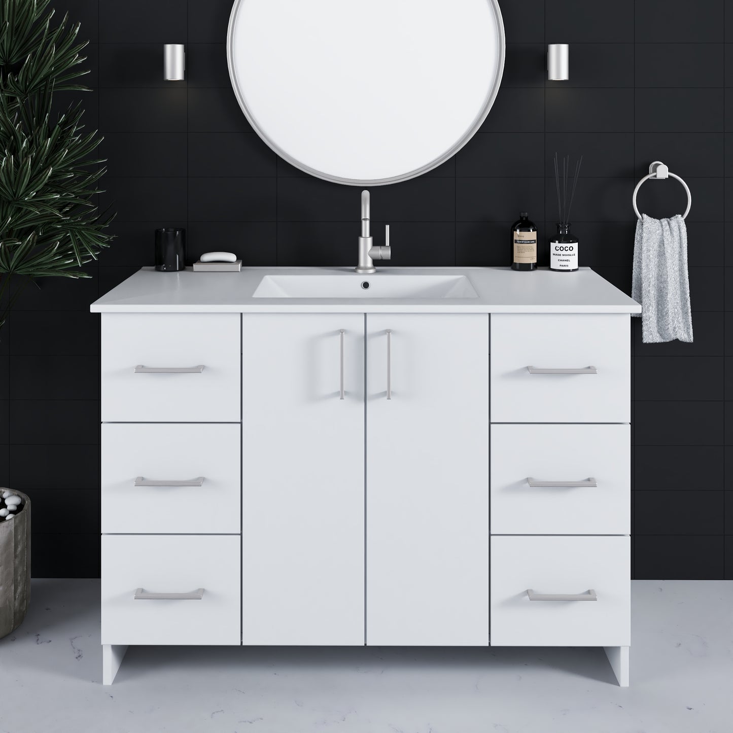 Zuma 48" Bathroom Vanity with integrated counter top