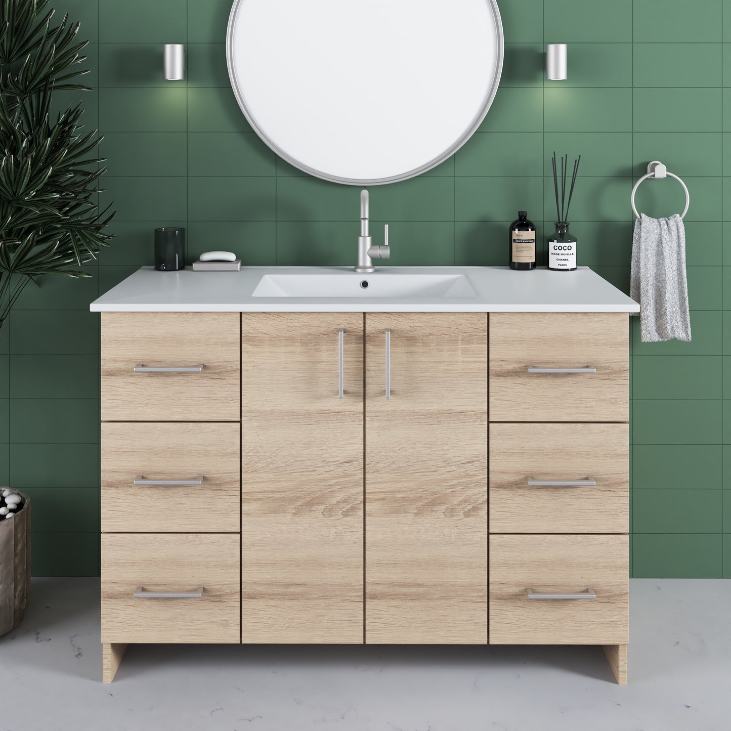 Zuma 48" Bathroom Vanity with integrated counter top
