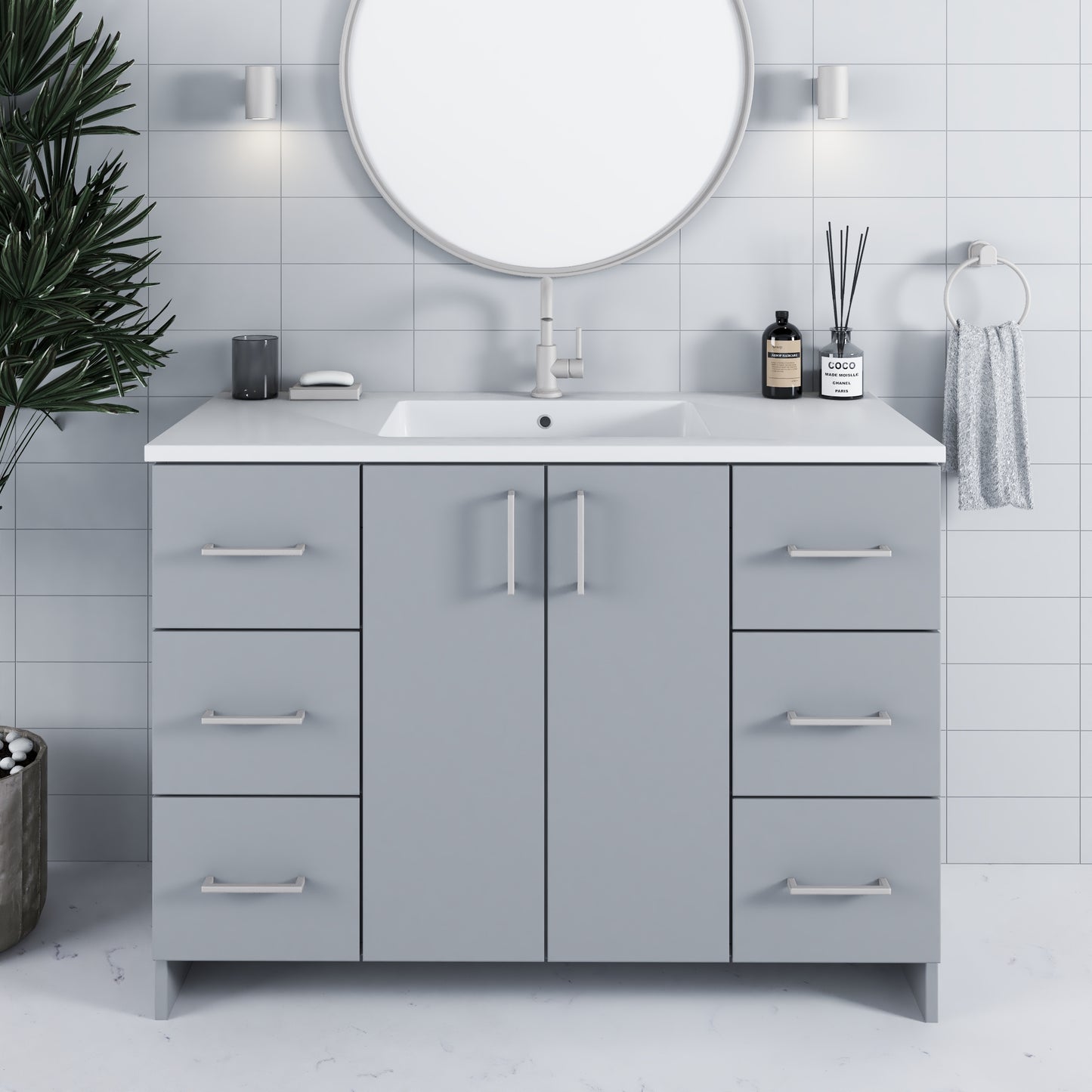 Zuma 48" Bathroom Vanity with integrated counter top