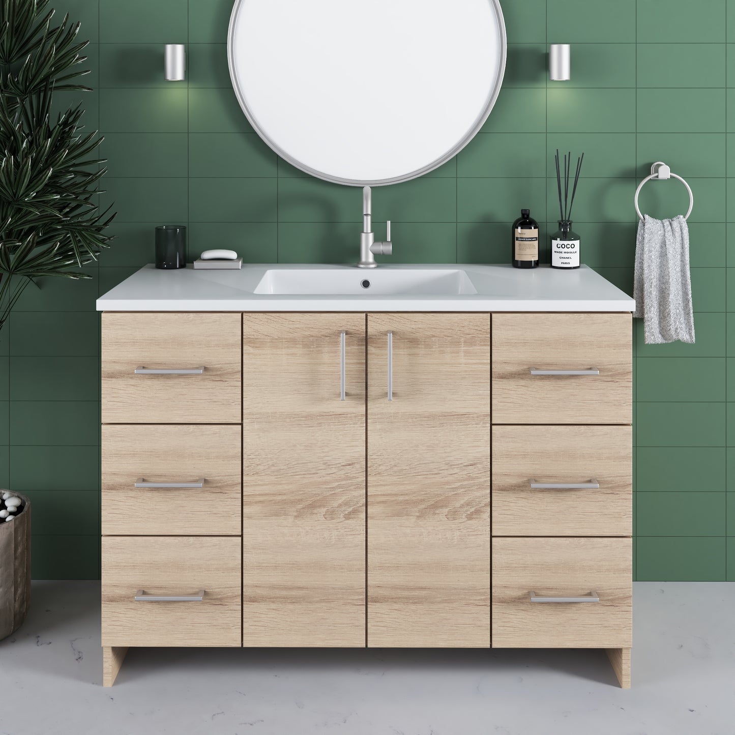Zuma 48" Bathroom Vanity with integrated counter top
