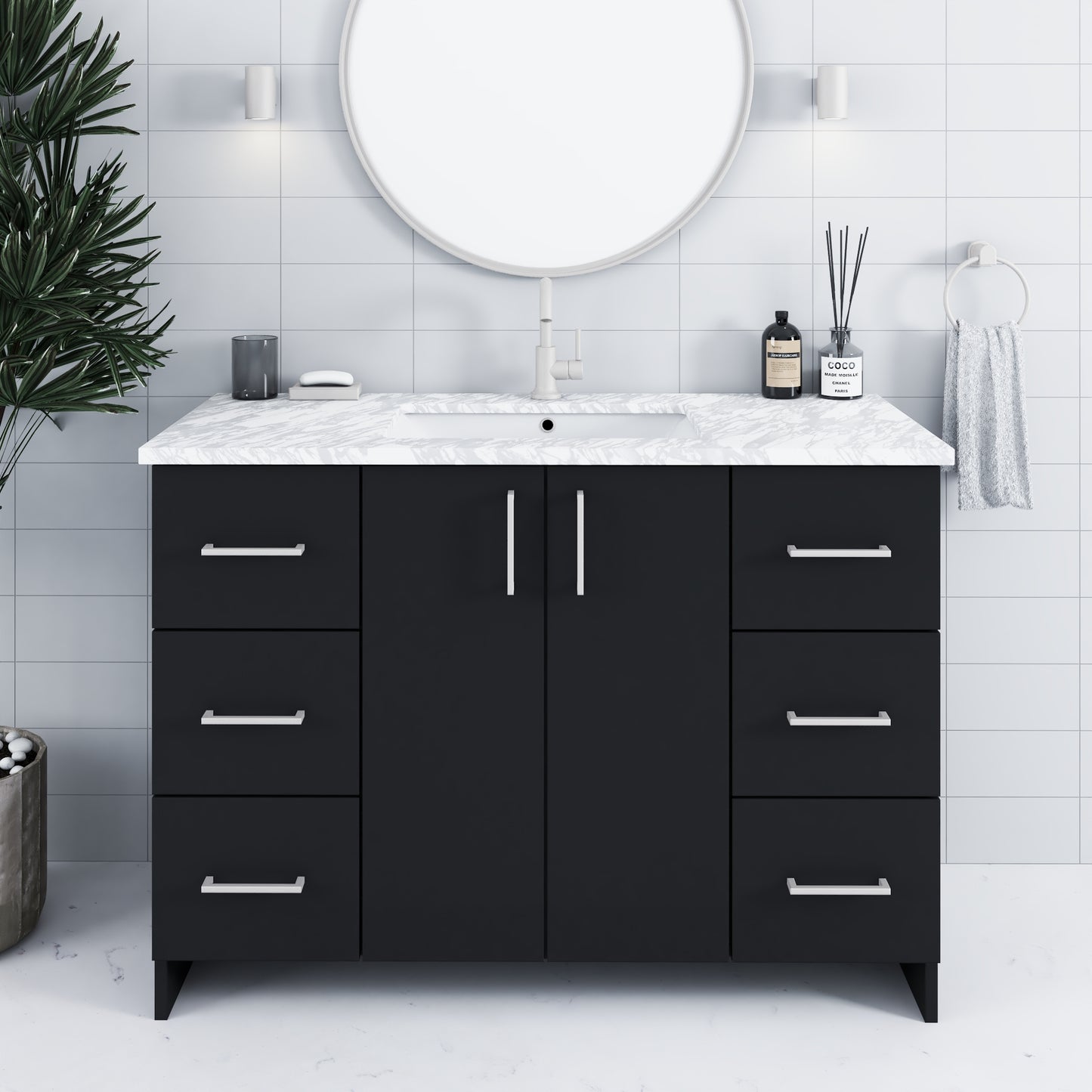 Zuma 48" Bathroom Vanity with integrated counter top