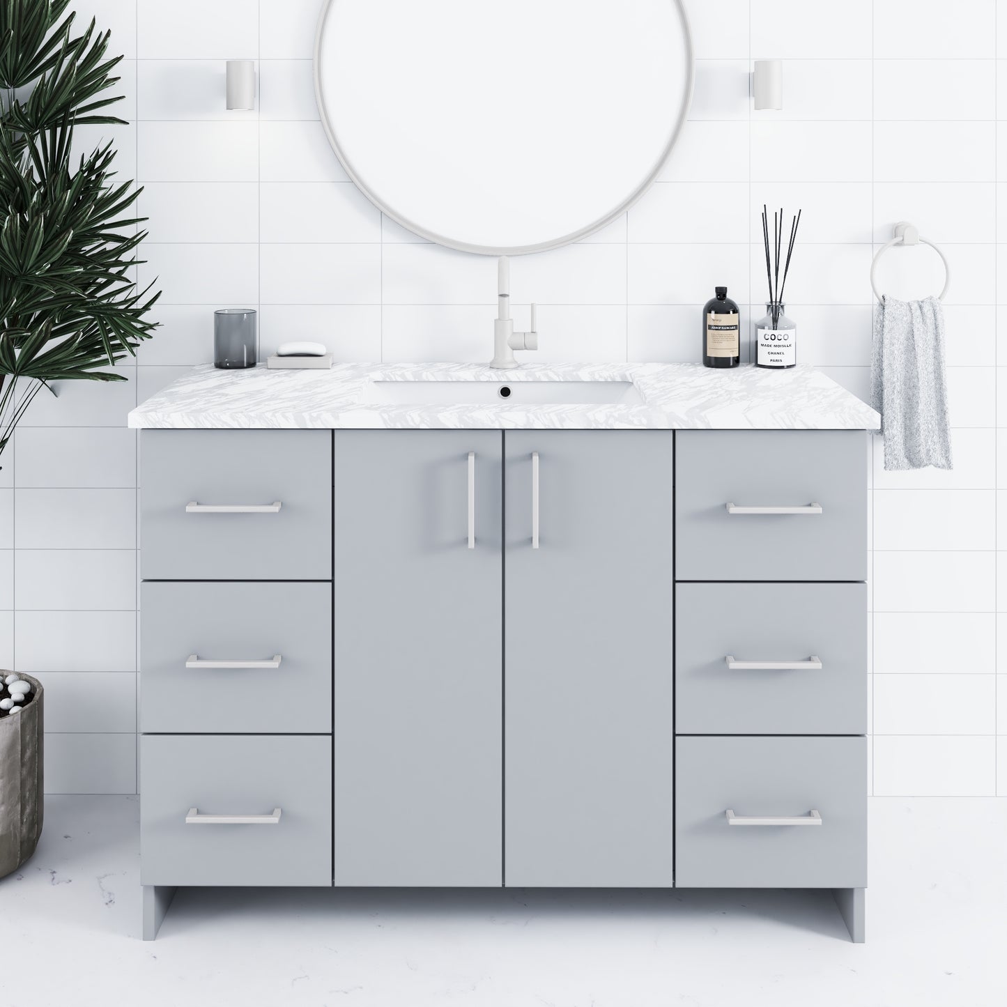 Zuma 48" Bathroom Vanity with integrated counter top
