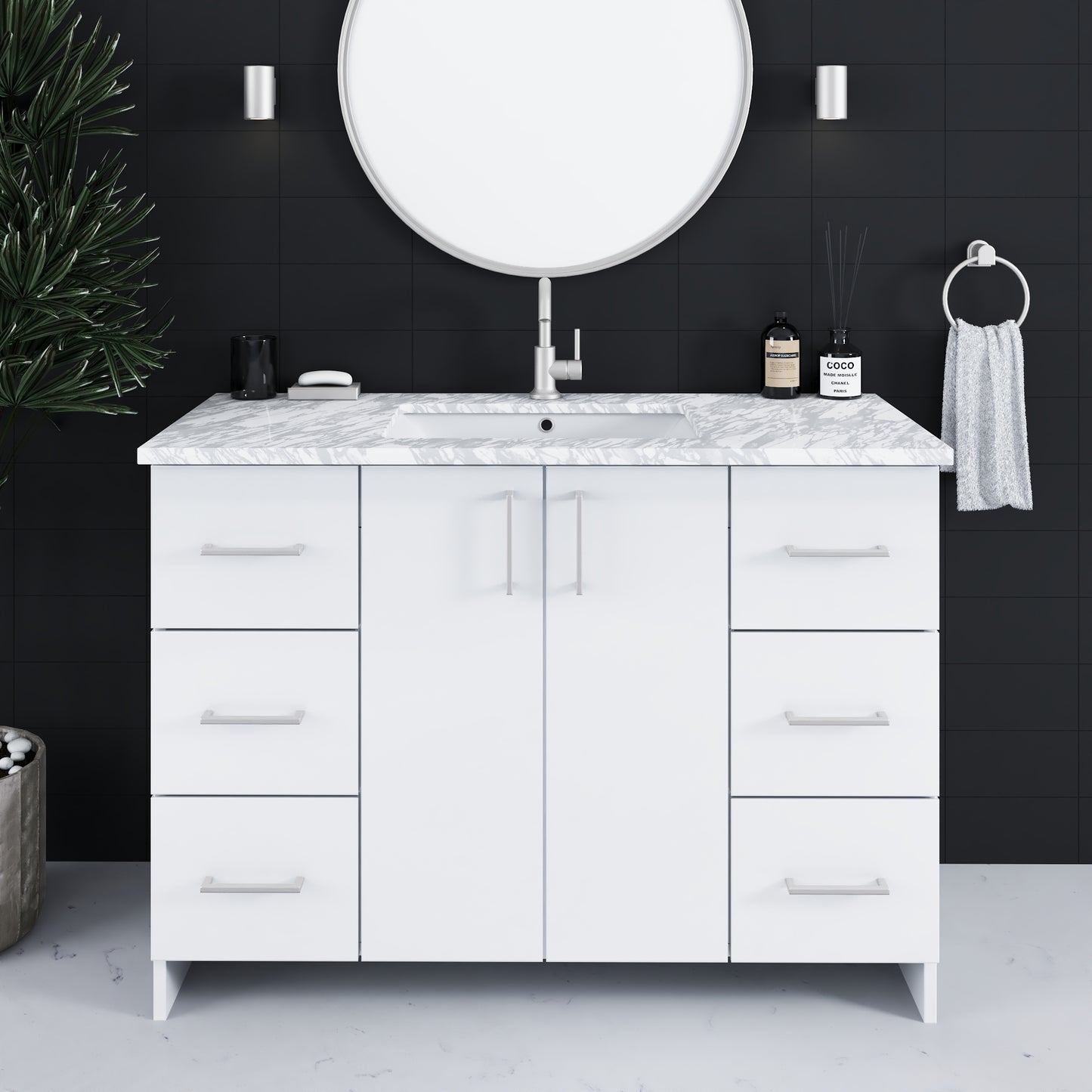 Zuma 48" Bathroom Vanity with integrated counter top
