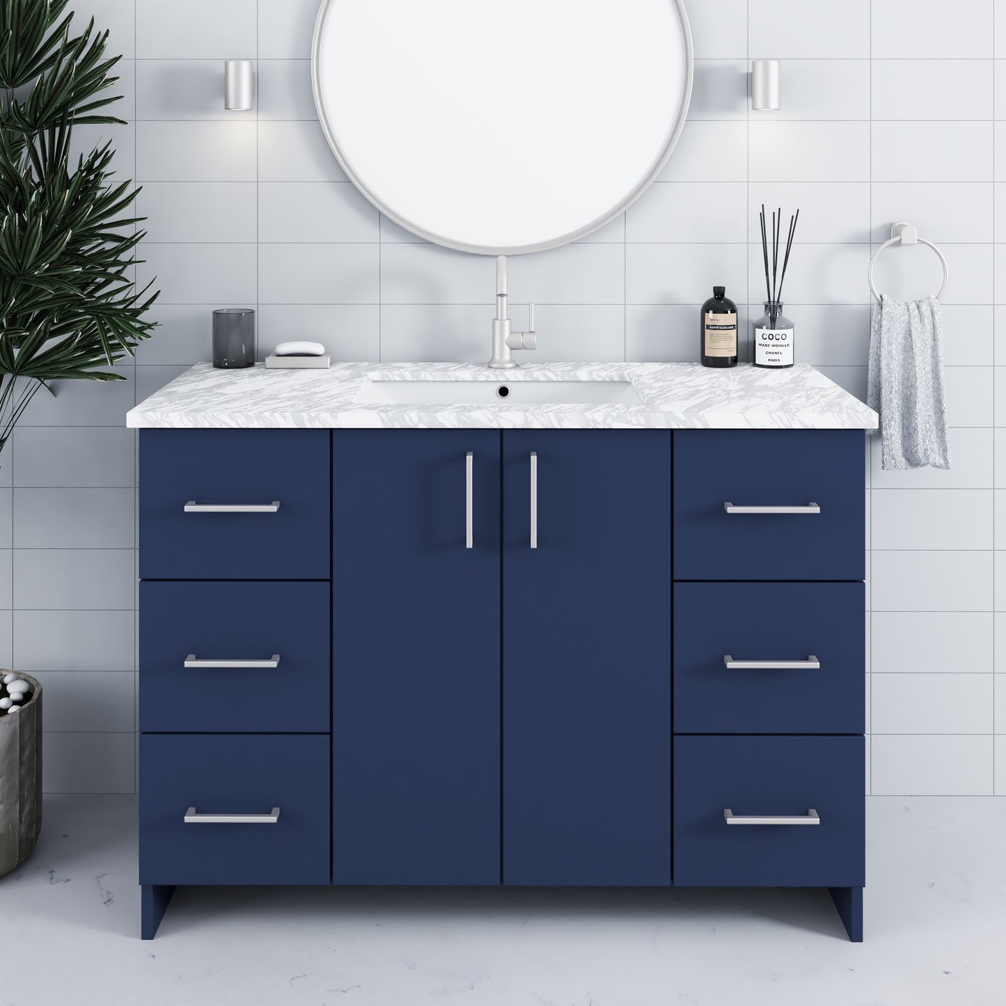 Zuma 48" Bathroom Vanity with integrated counter top
