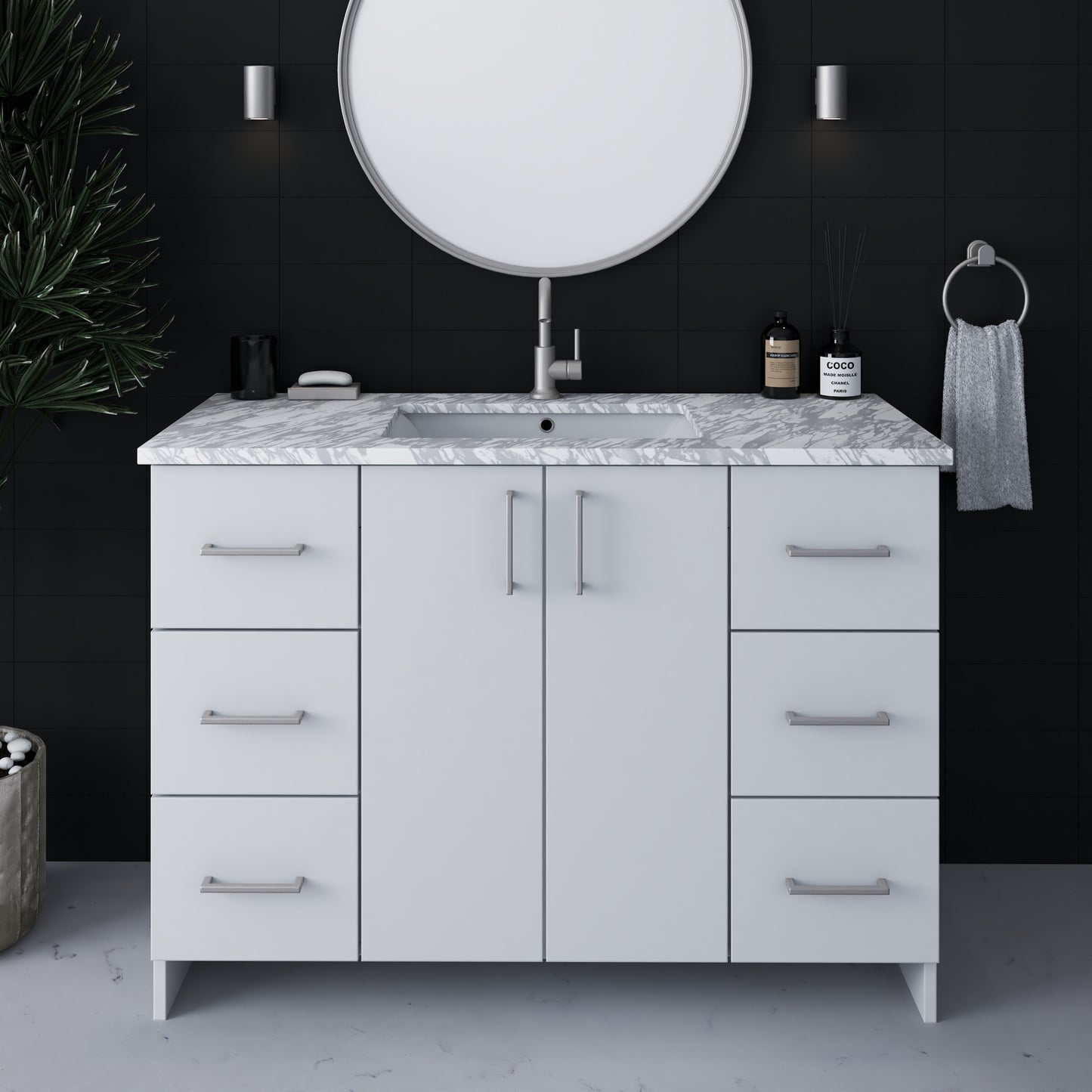 Zuma 48" Bathroom Vanity with integrated counter top