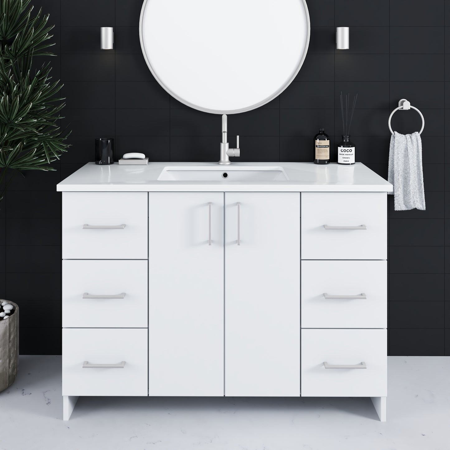 Zuma 48" Bathroom Vanity with integrated counter top