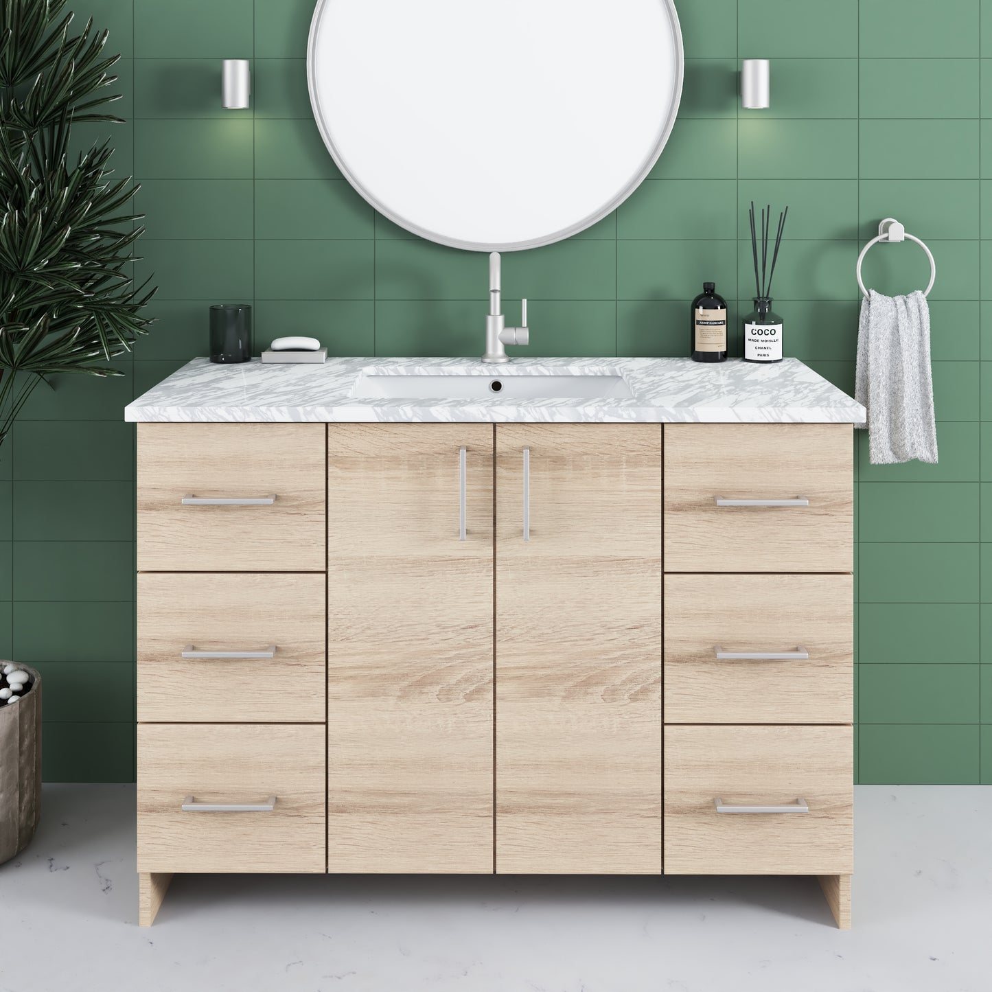 Zuma 48" Bathroom Vanity with integrated counter top