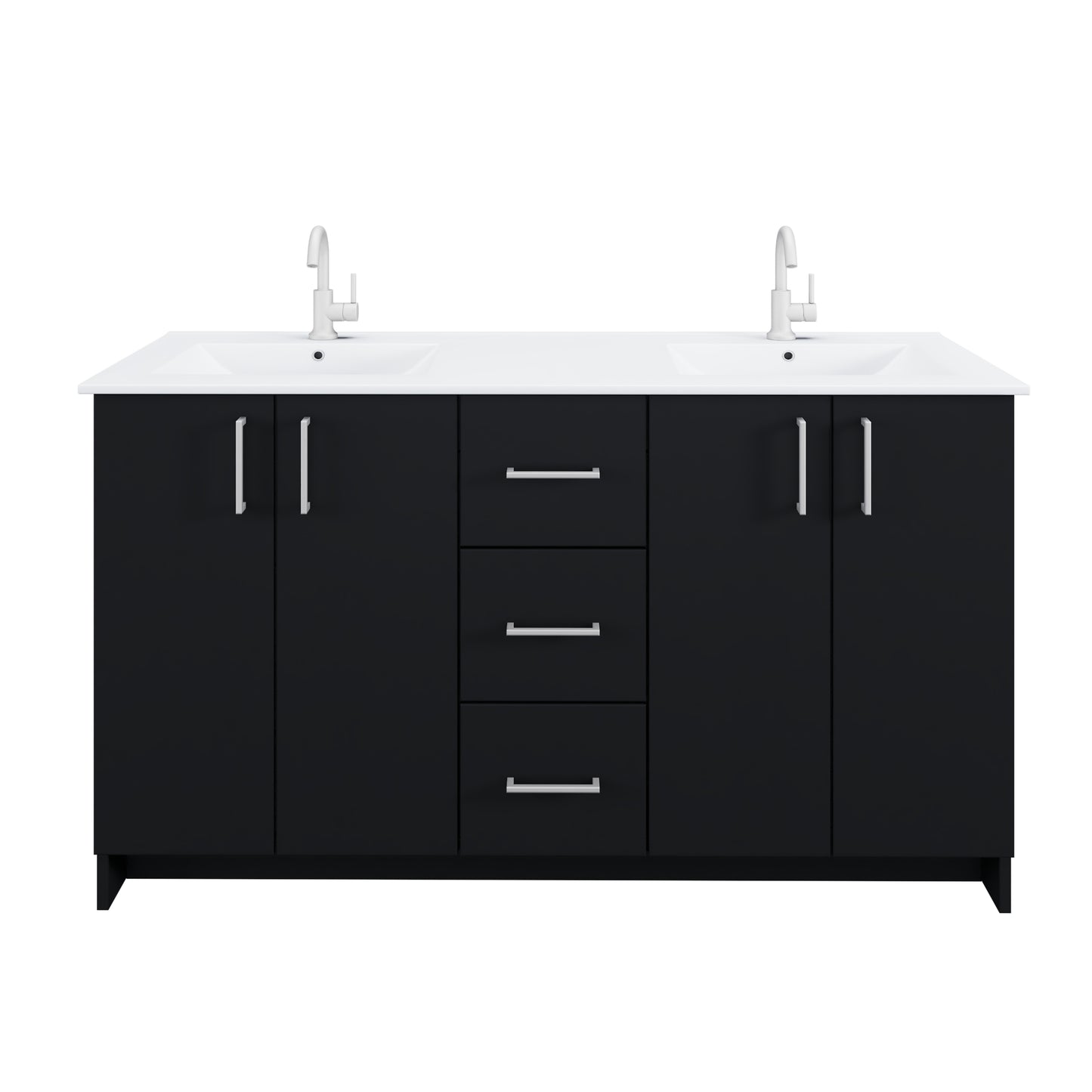 Zuma 60" Double Sink Bathroom Vanity with integrated counter top