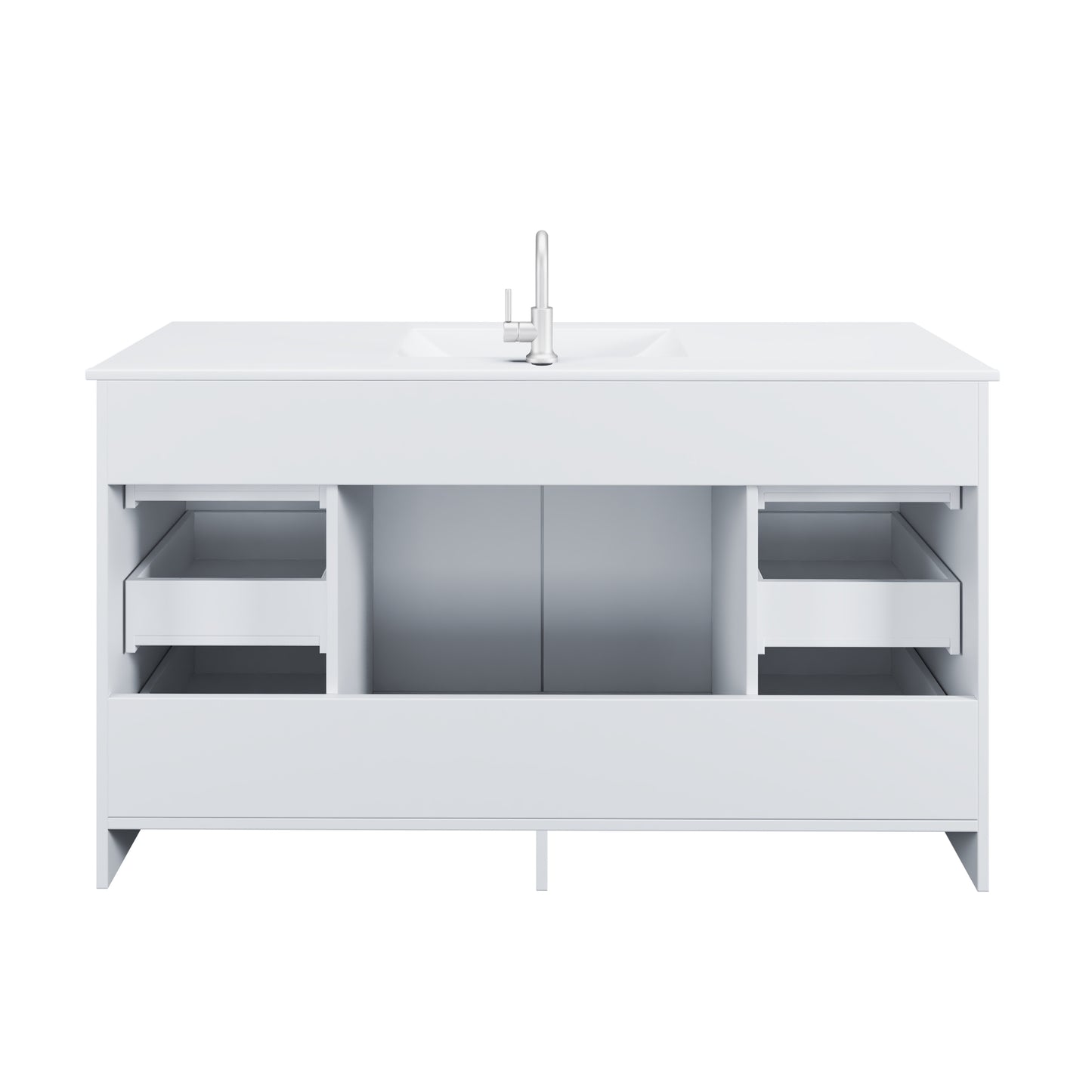 Zuma 60" Bathroom Vanity with integrated counter top