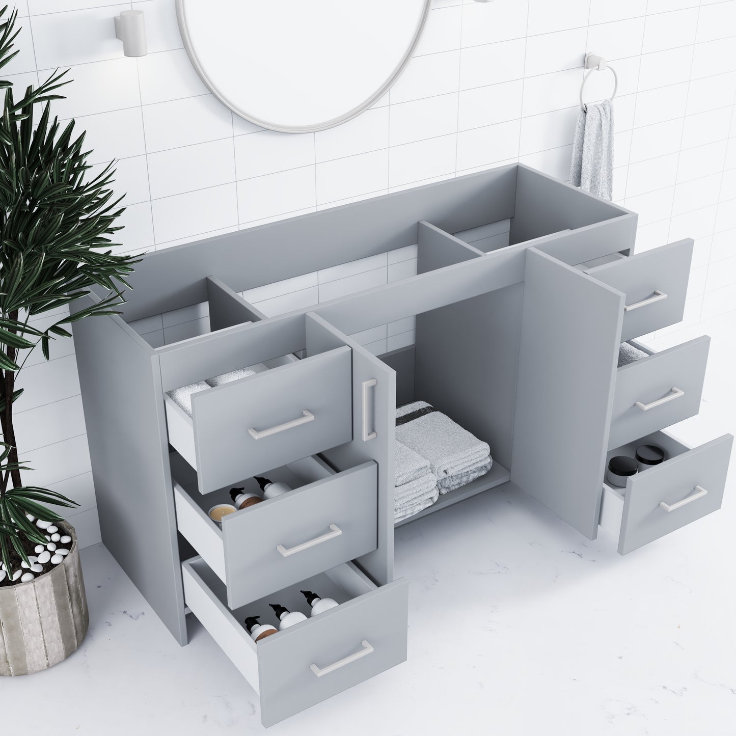 Zuma 60" Bathroom Vanity Cabinet Only