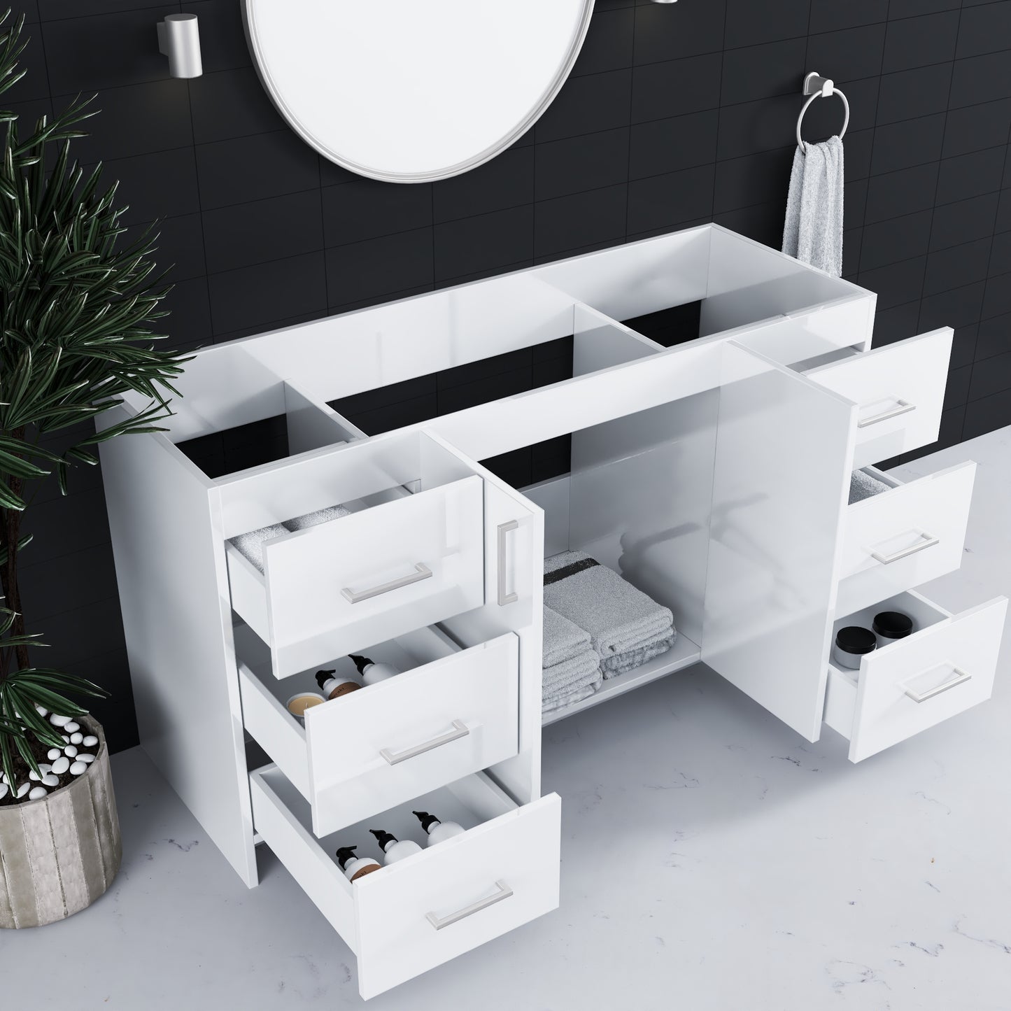 Zuma 60" Bathroom Vanity Cabinet Only