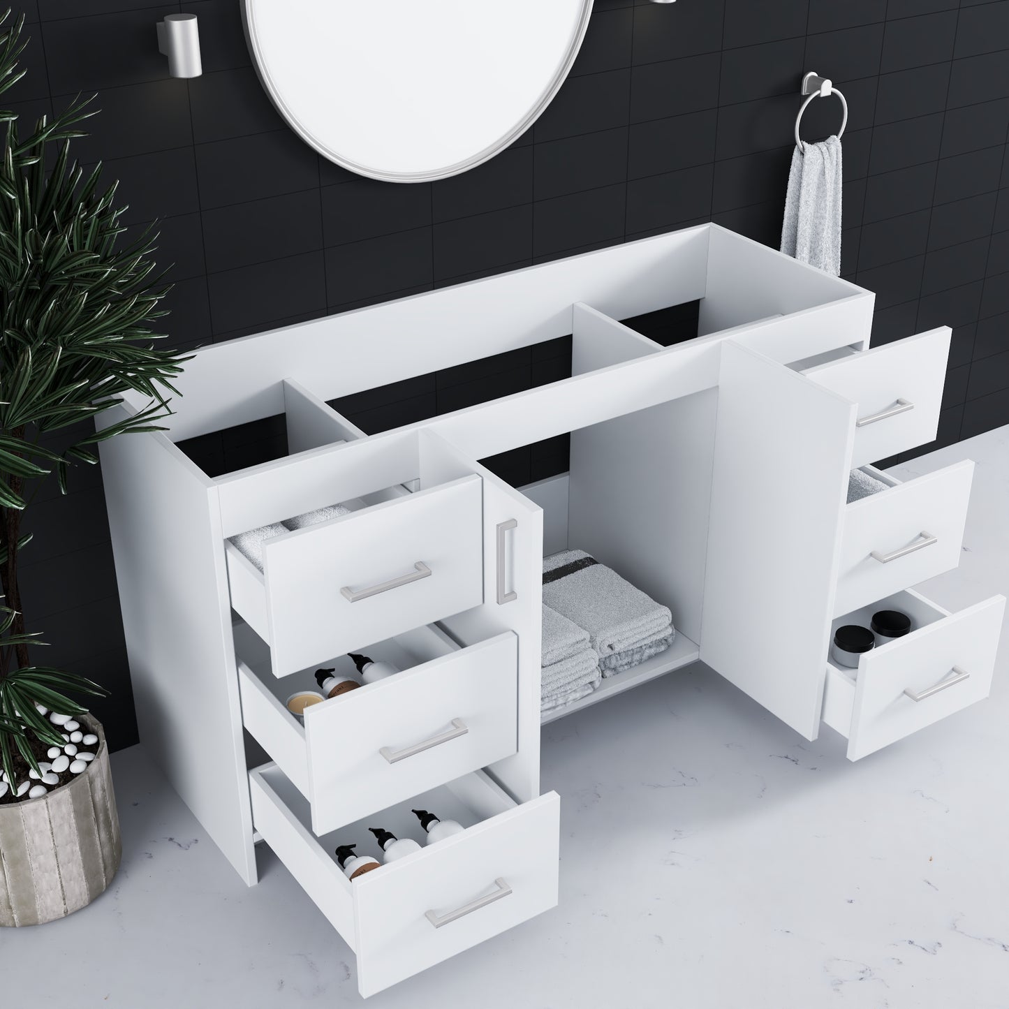 Zuma 60" Bathroom Vanity Cabinet Only