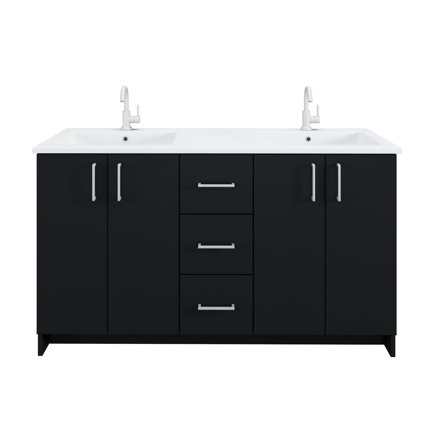 Zuma 60" Double Sink Bathroom Vanity with integrated counter top