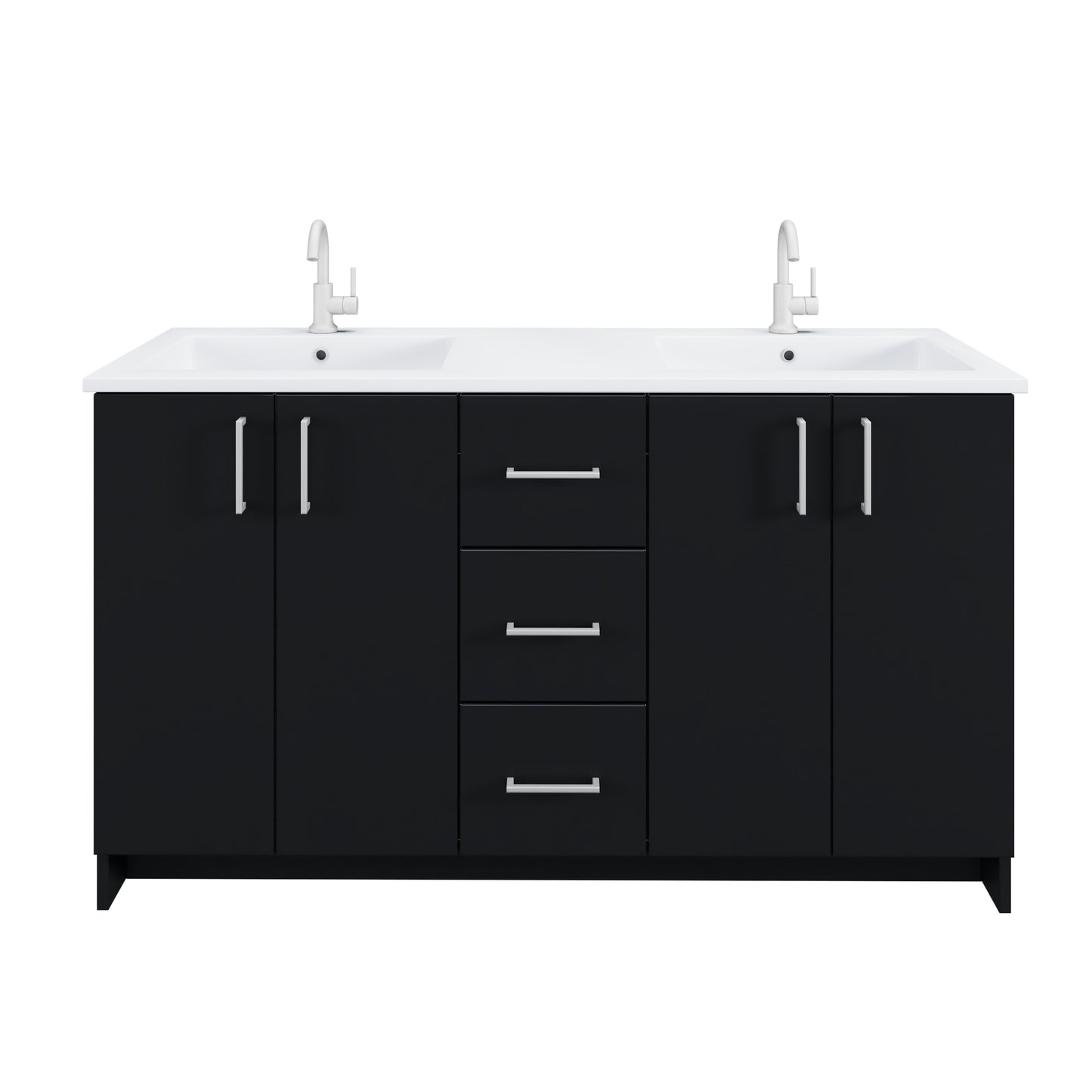 Zuma 60" Double Sink Bathroom Vanity with integrated counter top