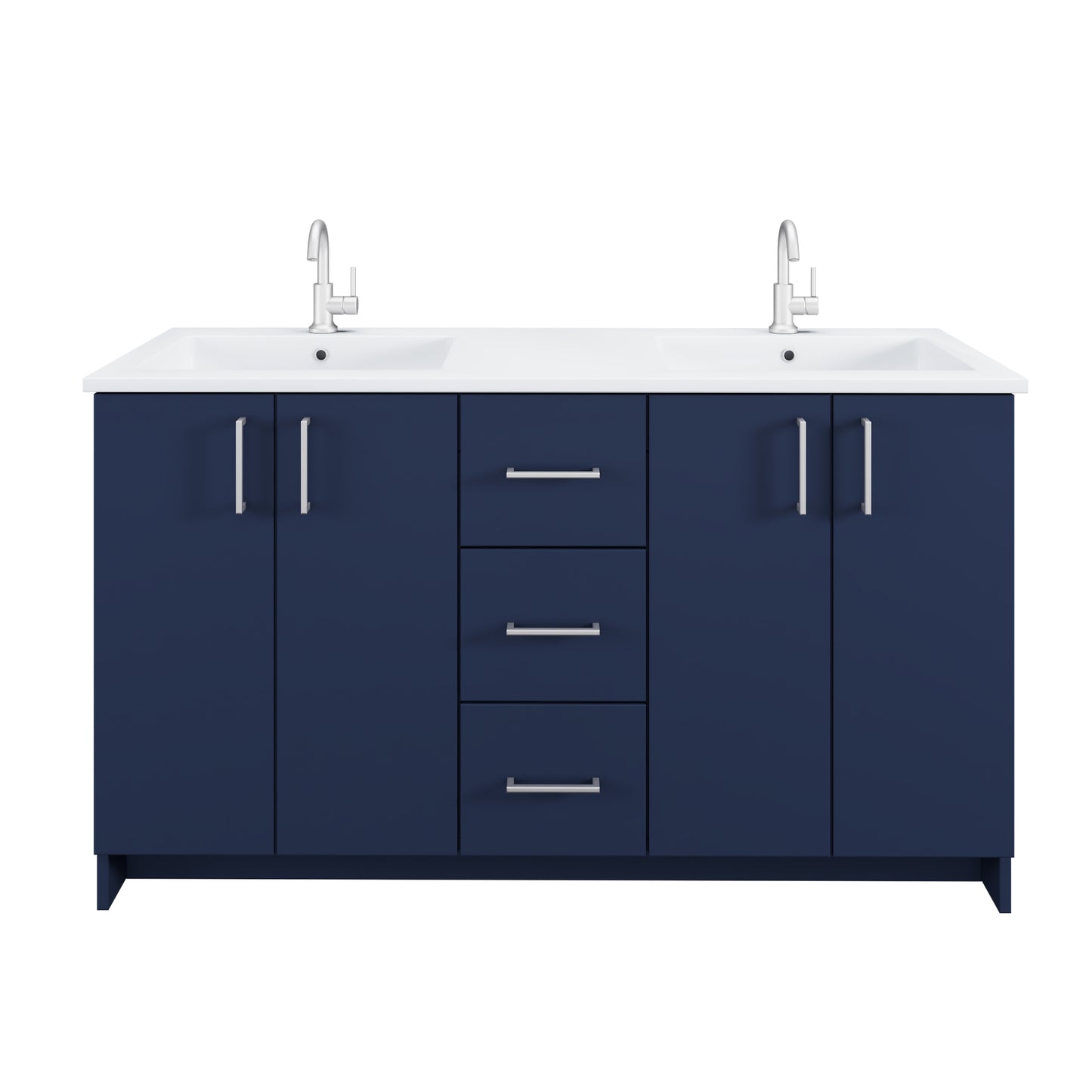 Zuma 60" Double Sink Bathroom Vanity with integrated counter top