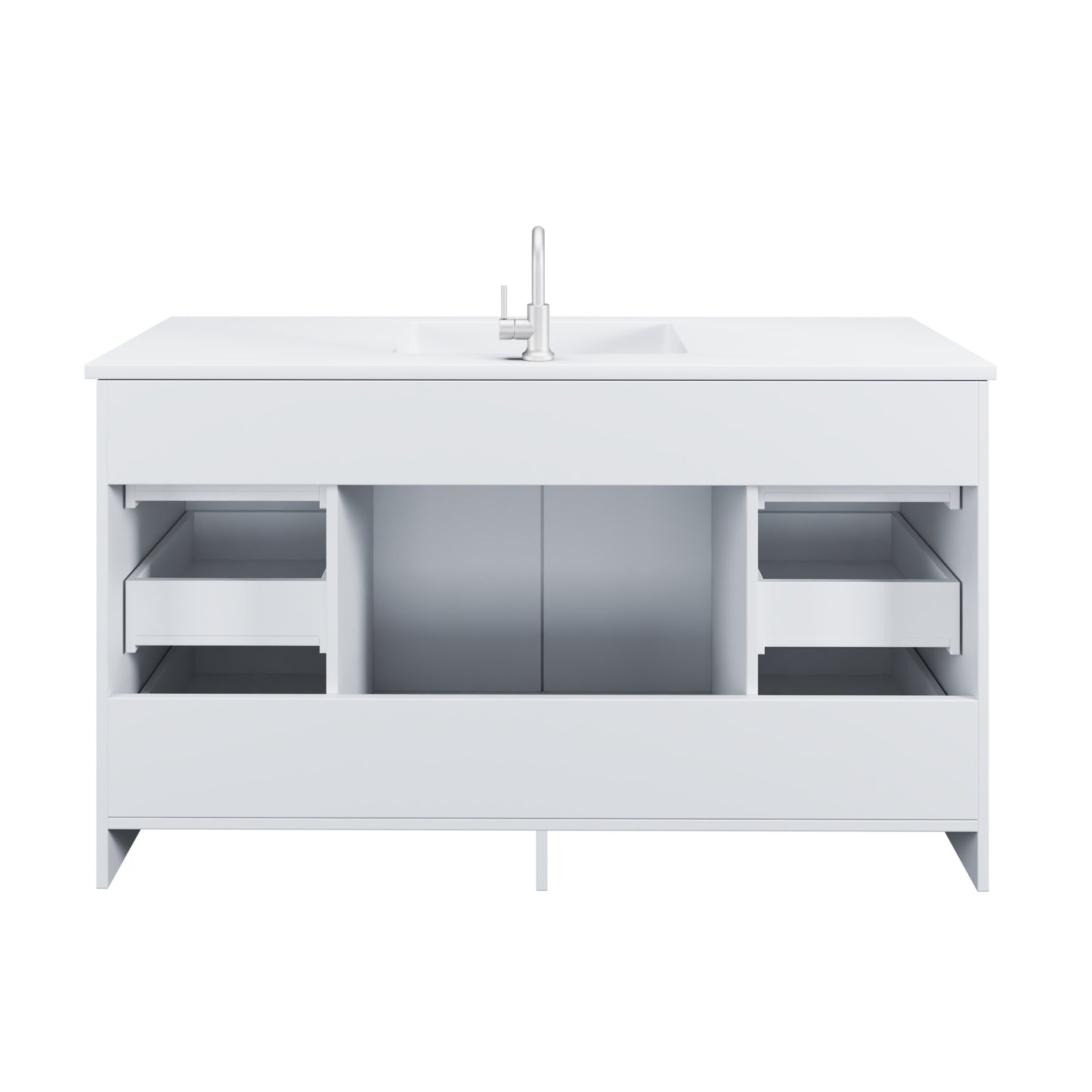 Zuma 60" Bathroom Vanity with integrated counter top