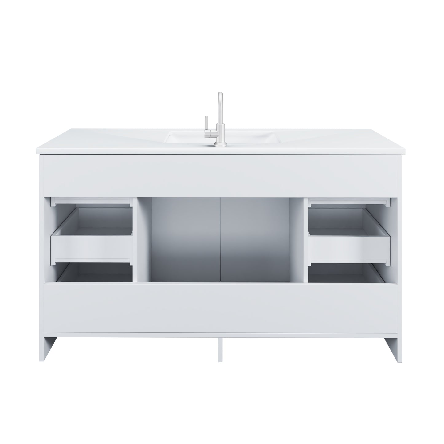 Zuma 60" Bathroom Vanity with integrated counter top