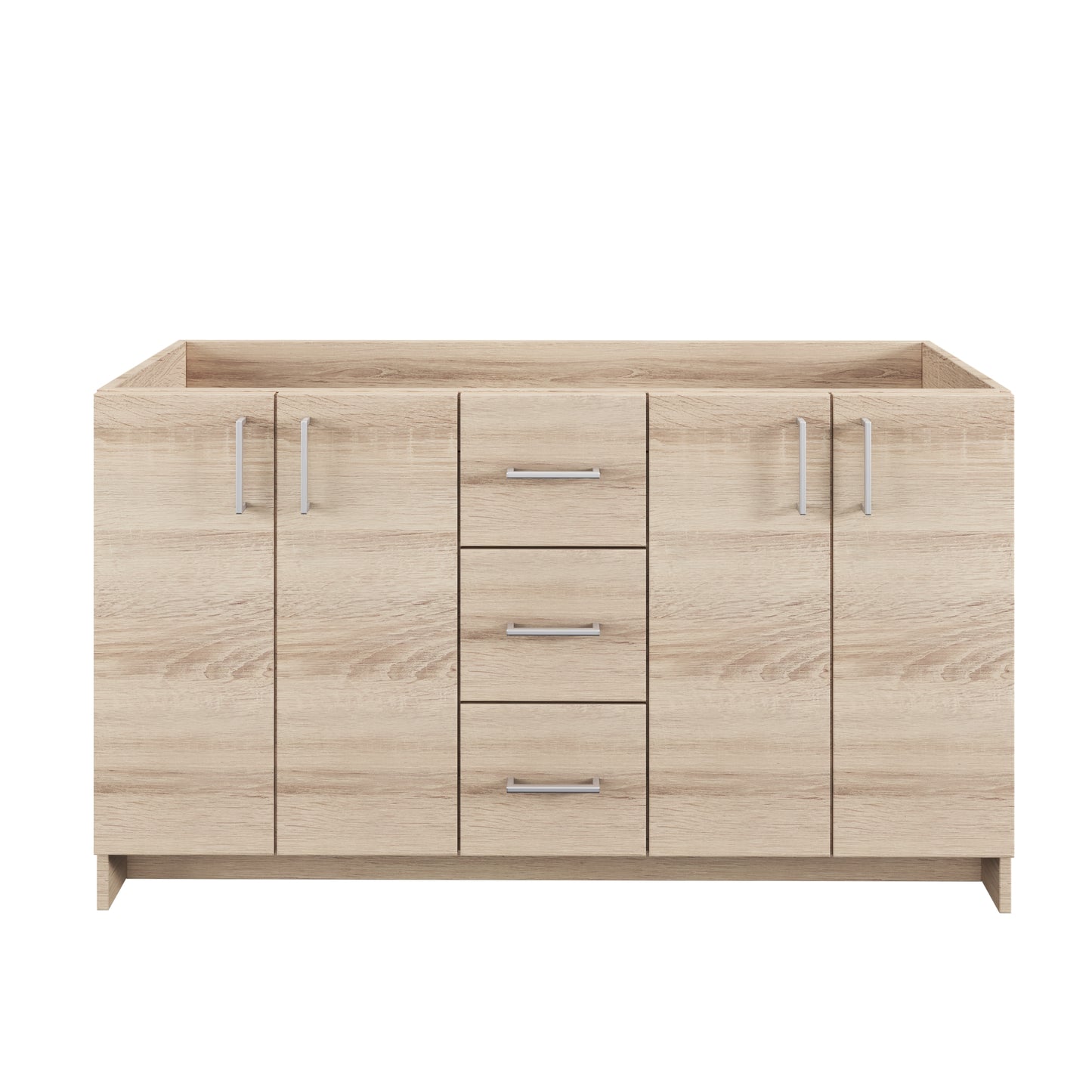 Zuma 60" Double Sink Bathroom Vanity Cabinet Only